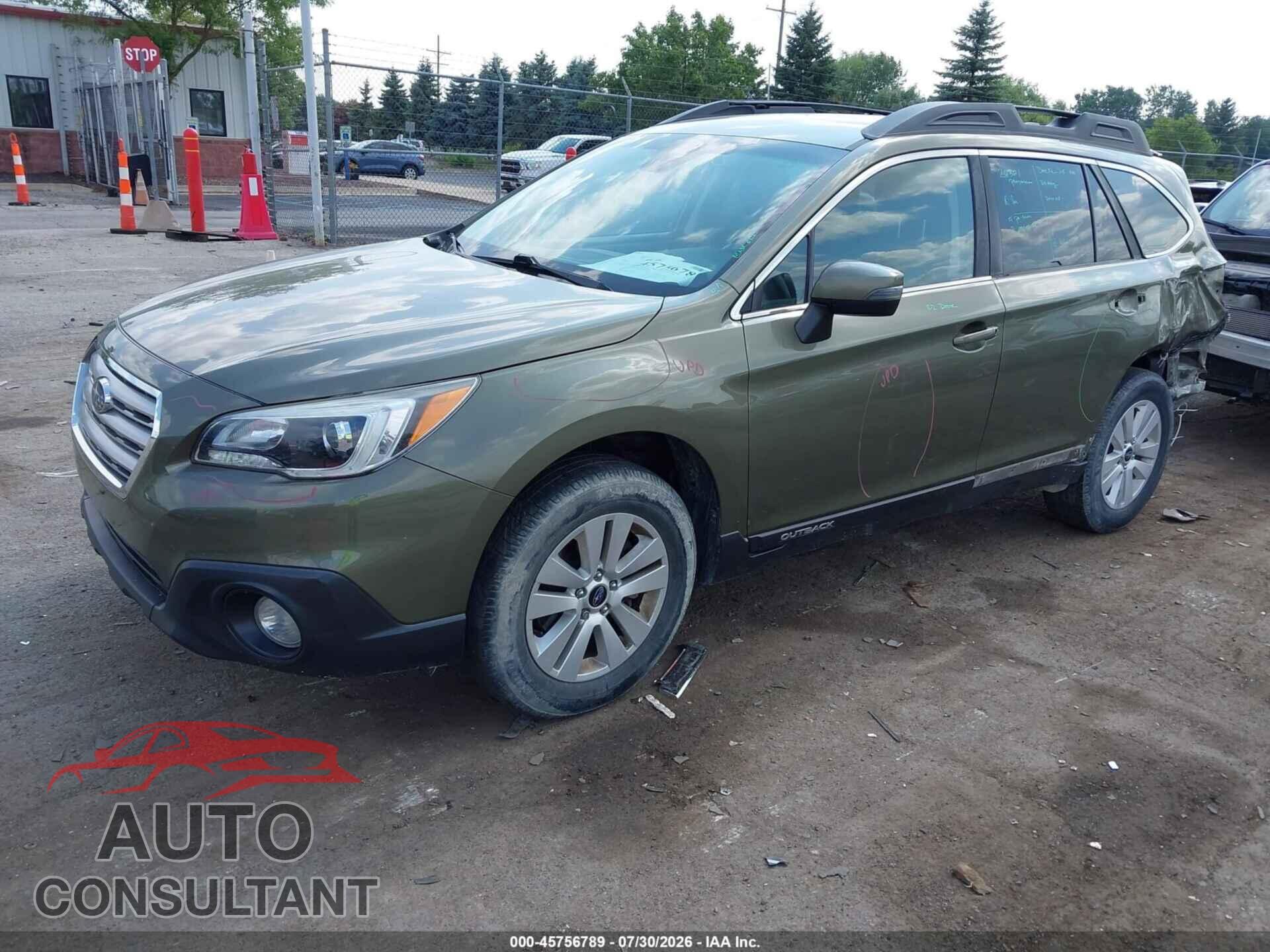 SUBARU OUTBACK 2017 - 4S4BSAFCXH3440582