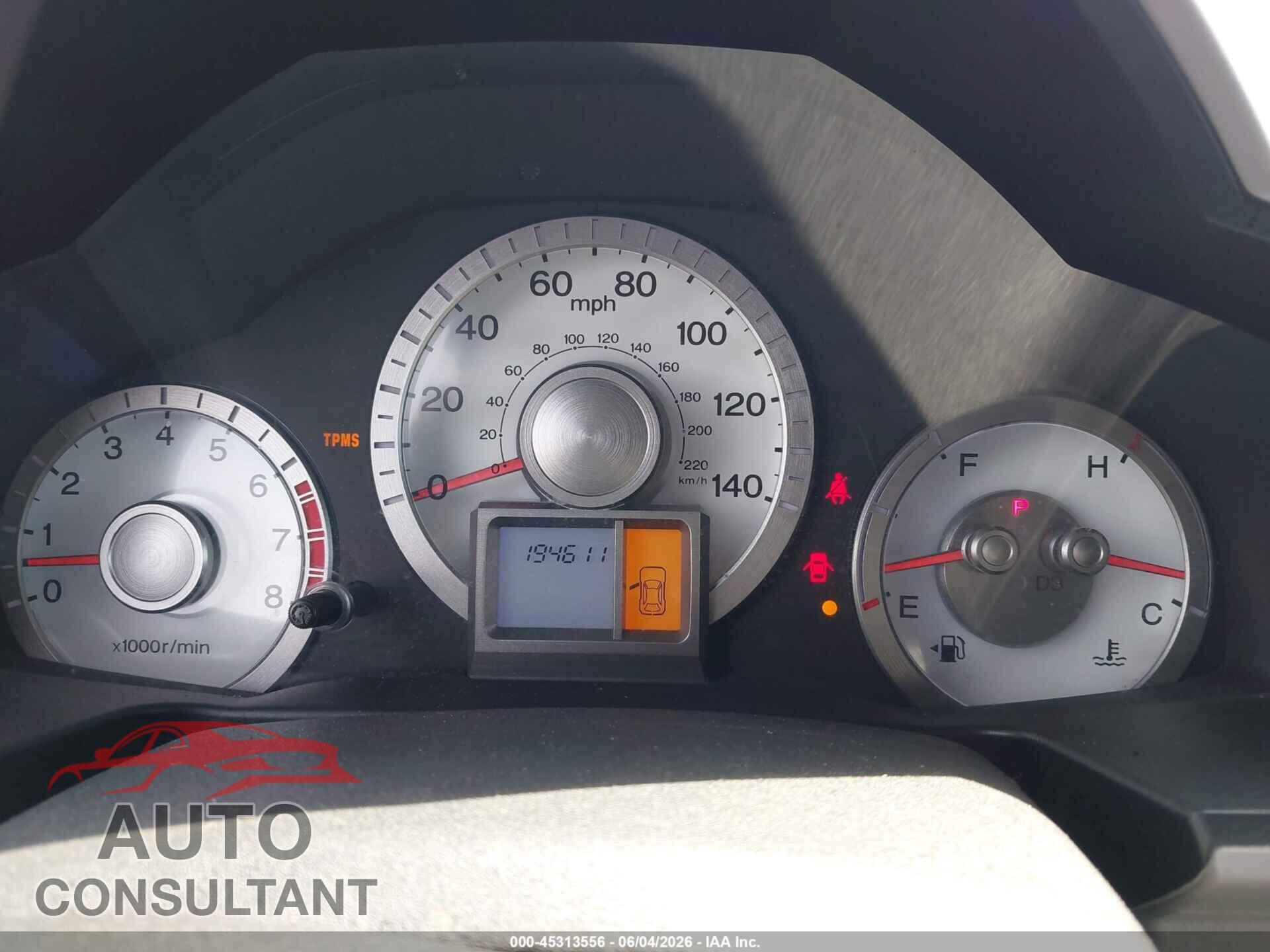 HONDA PILOT 2011 - 5FNYF4H20BB081682