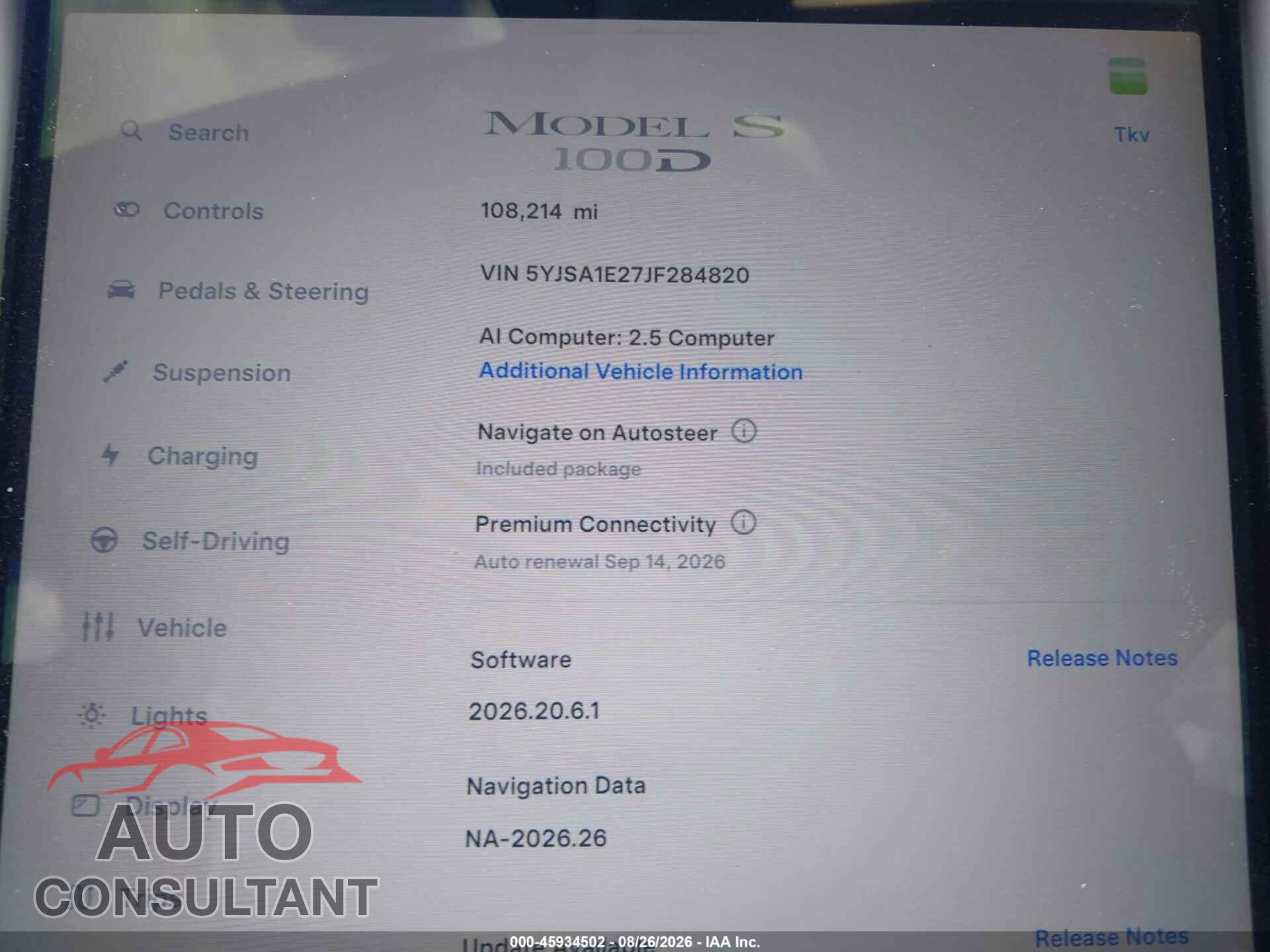 TESLA MODEL S 2018 - 5YJSA1E27JF284820