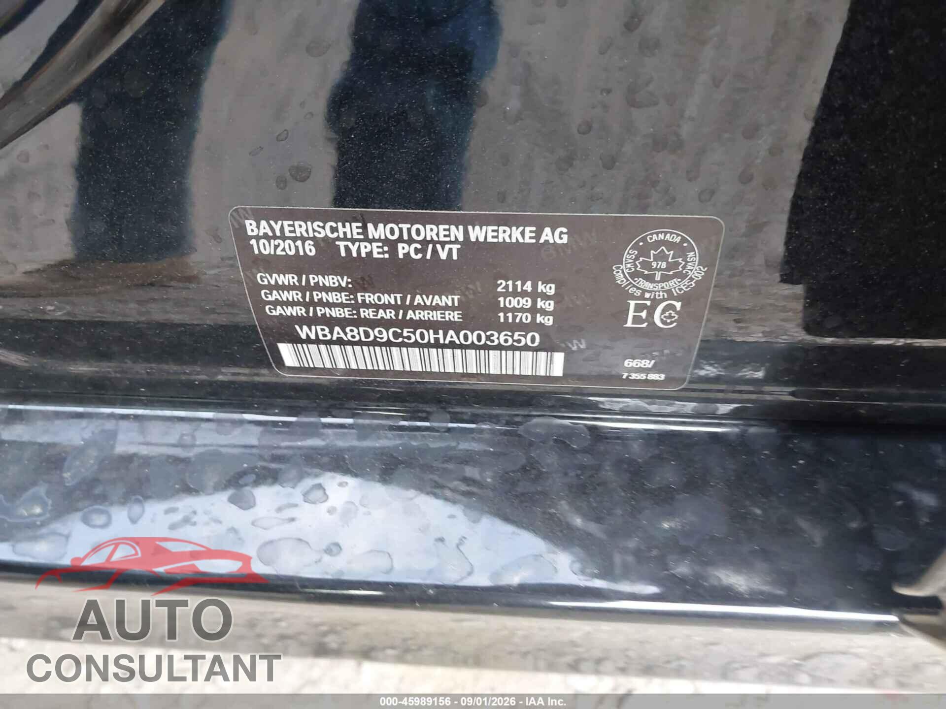 BMW 330I 2017 - WBA8D9C50HA003650
