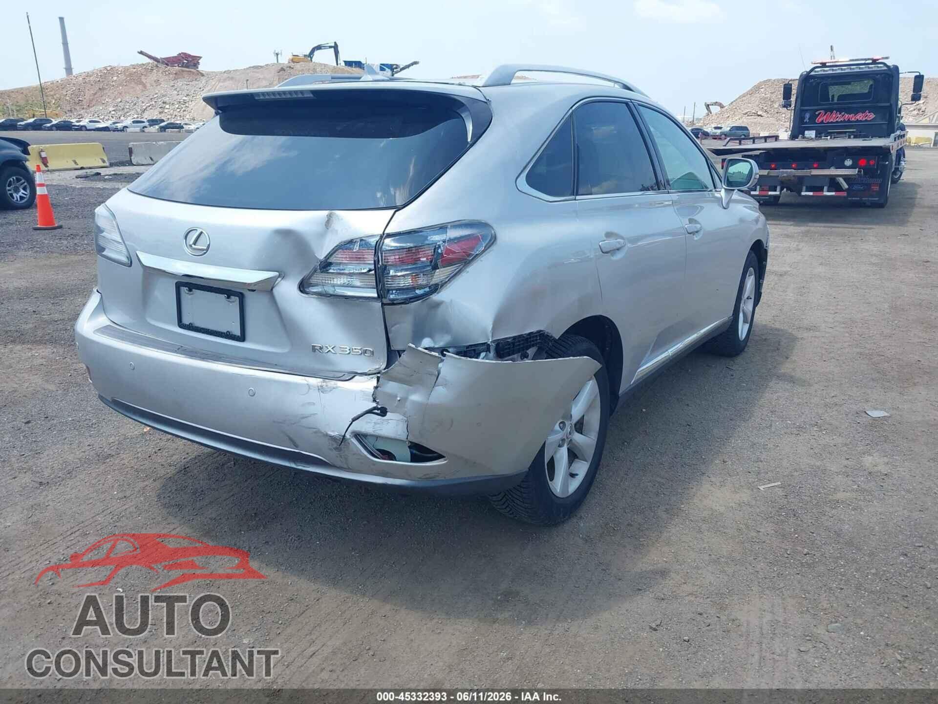 LEXUS RX 350 2012 - 2T2BK1BA8CC152919