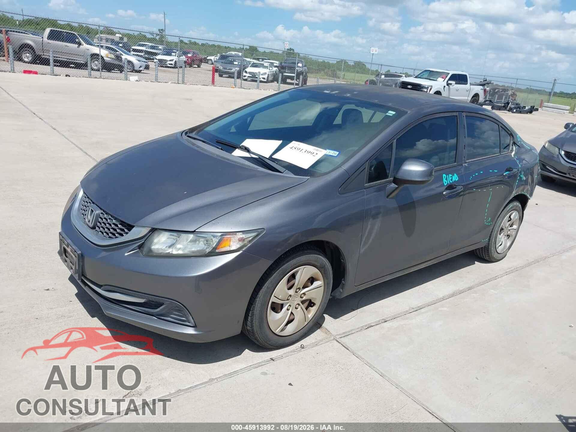 HONDA CIVIC 2013 - 2HGFB2F58DH589630