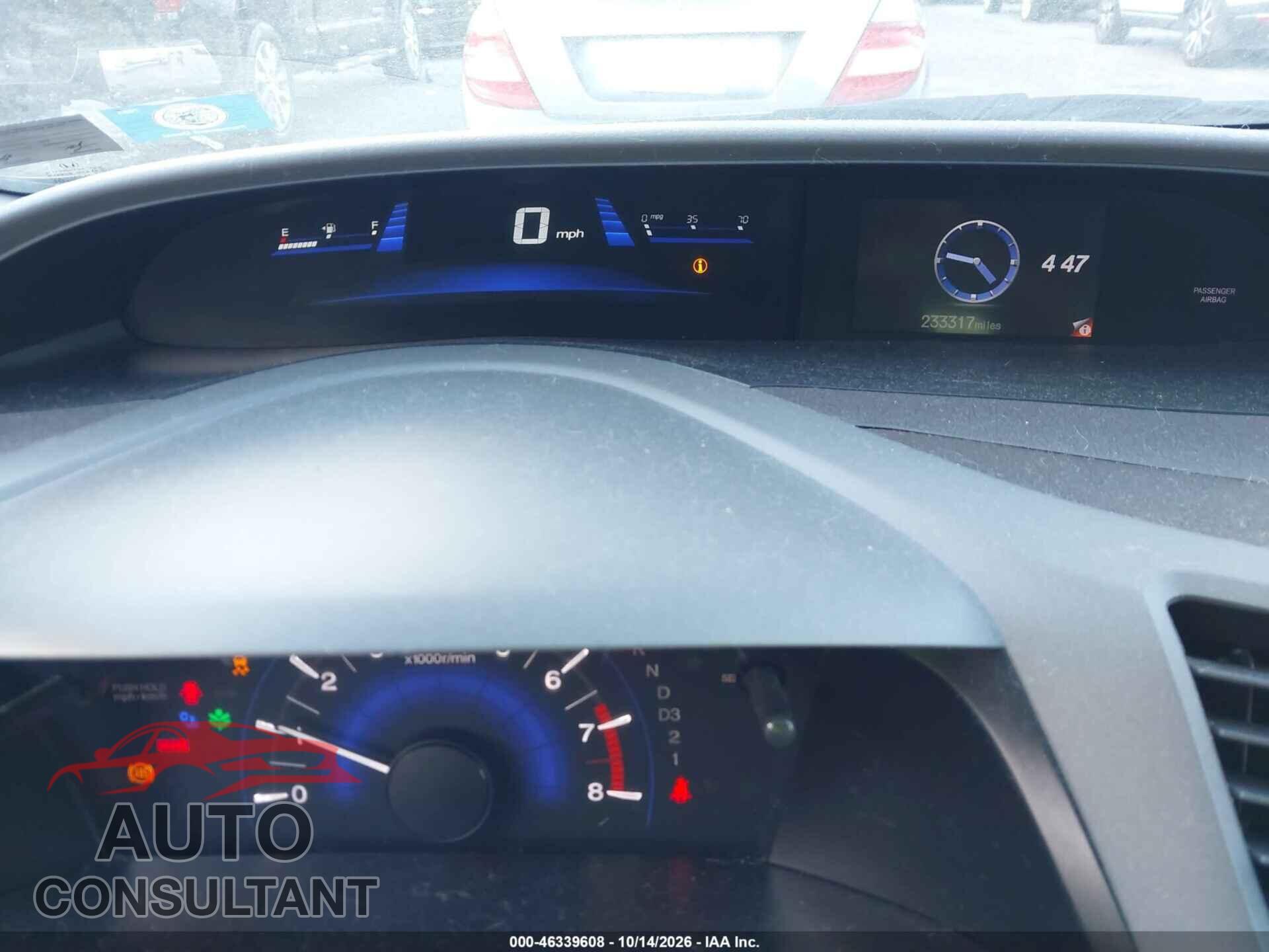 HONDA CIVIC 2012 - 19XFB2F56CE082668