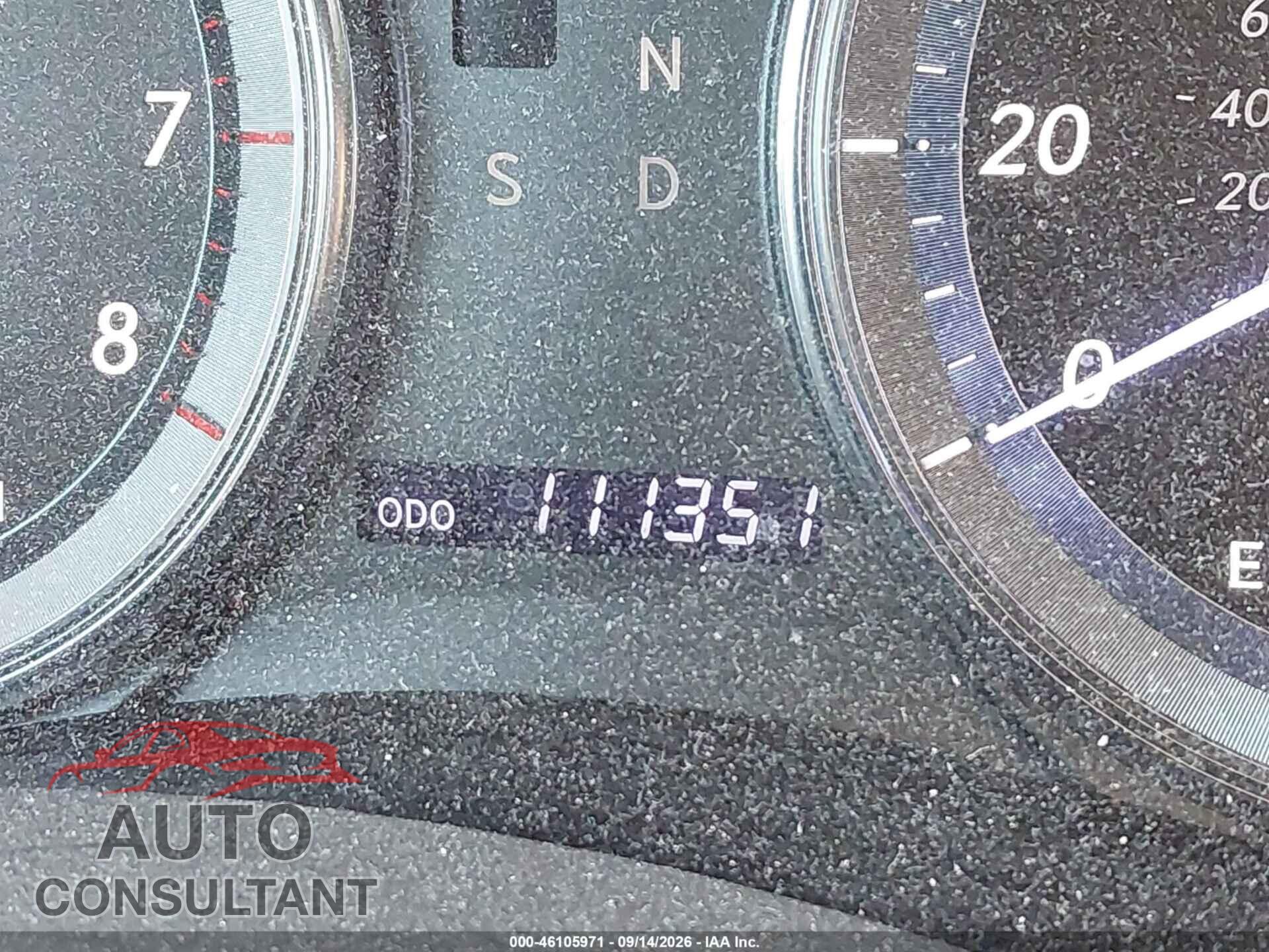 LEXUS ES 2012 - JTHBK1EG2C2492701