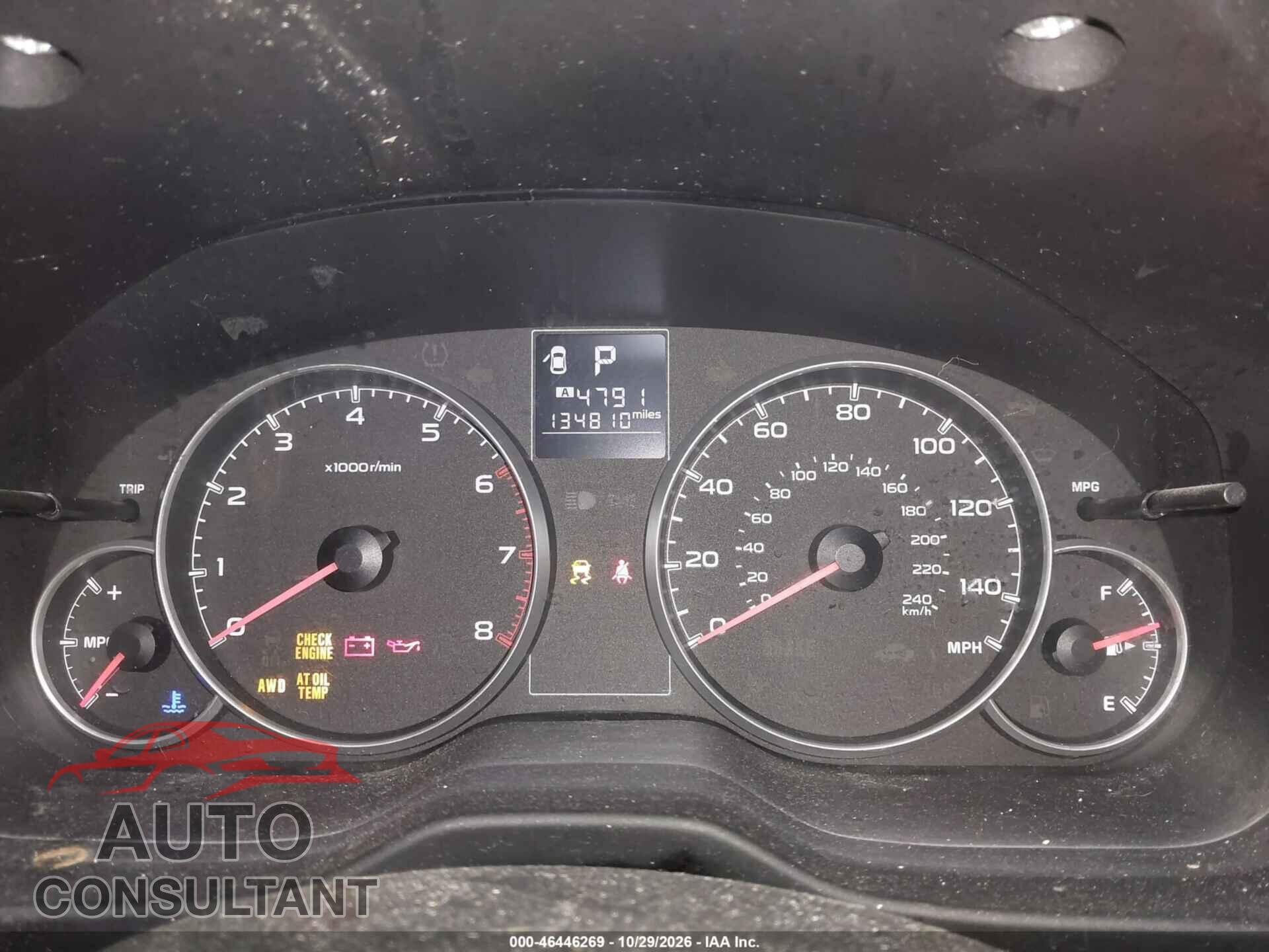 SUBARU OUTBACK 2013 - 4S4BRBAC8D3242313