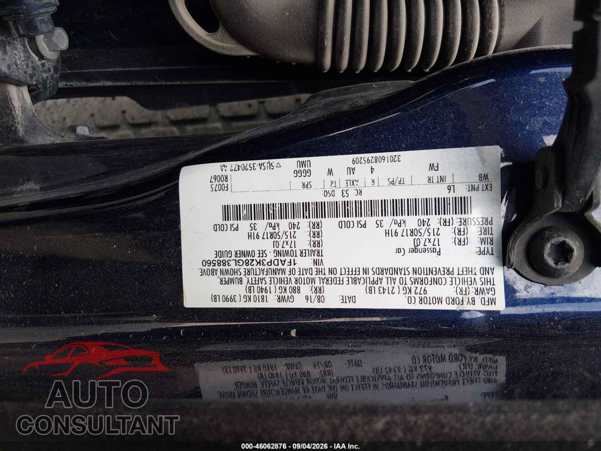 FORD FOCUS 2016 - 1FADP3K28GL388560