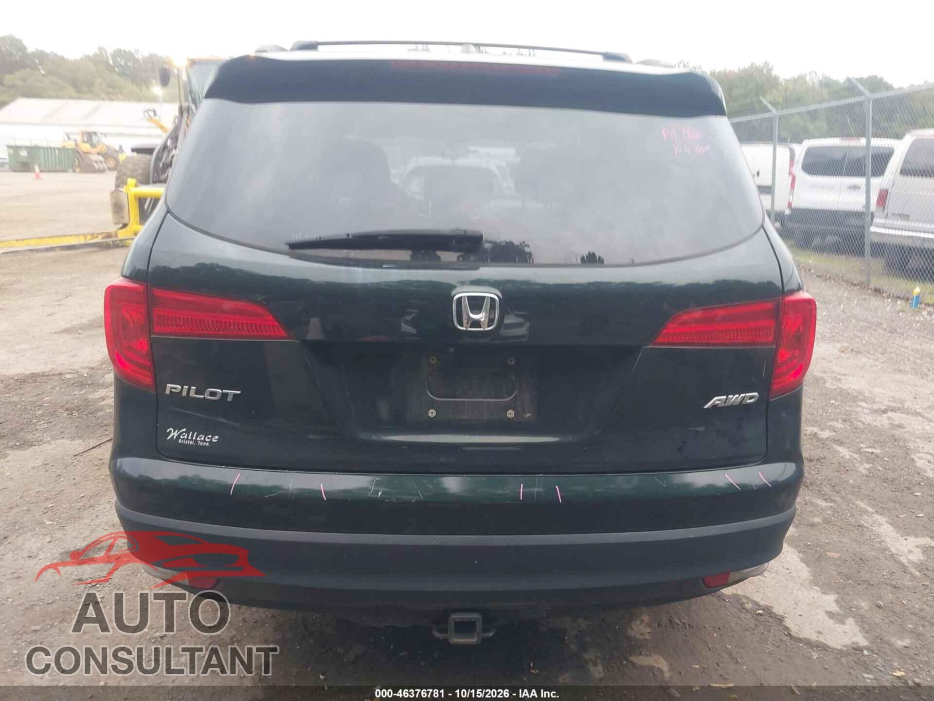 HONDA PILOT 2016 - 5FNYF6H7XGB097449