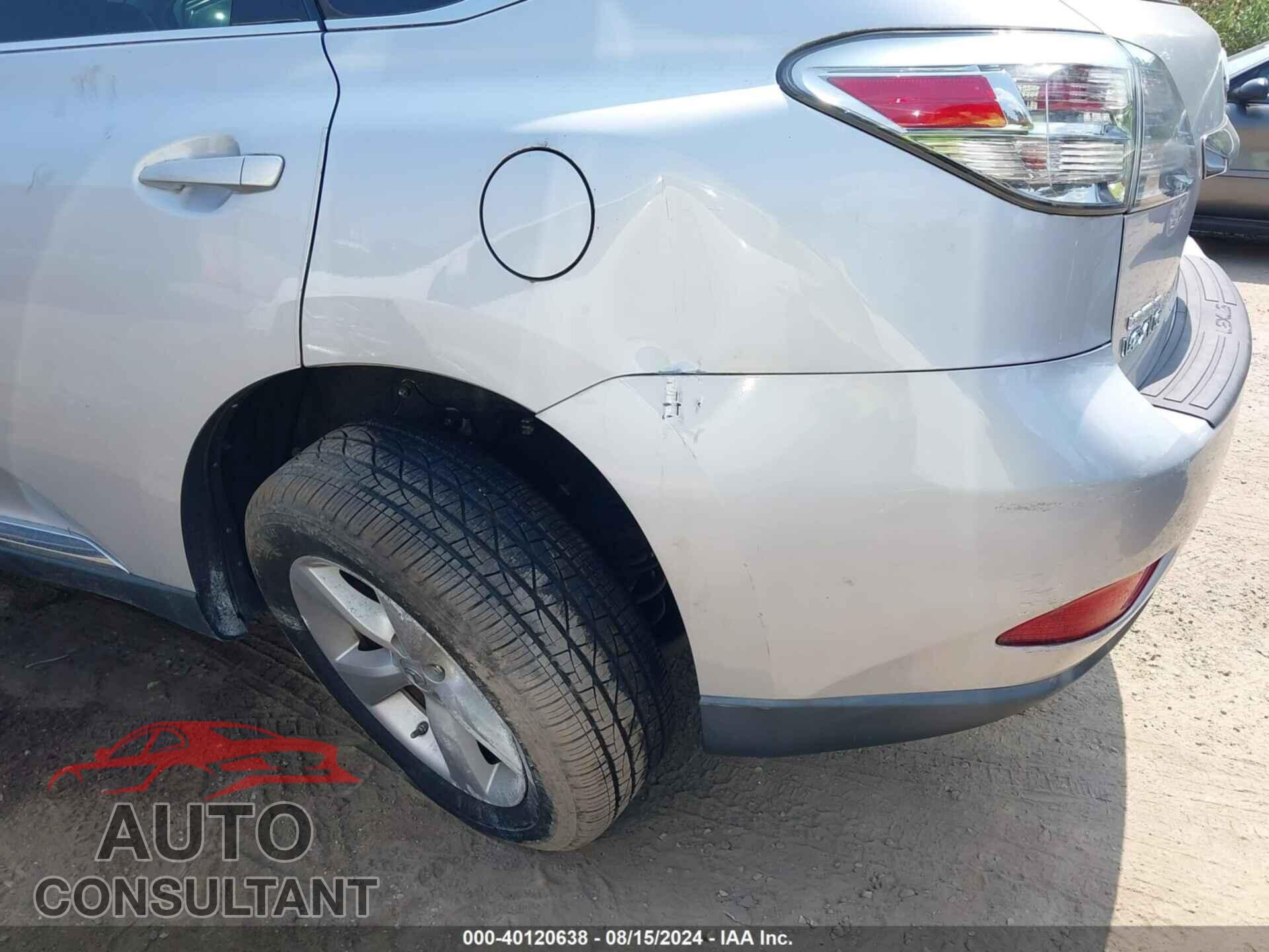LEXUS RX 350 2010 - 2T2BK1BA7AC014026