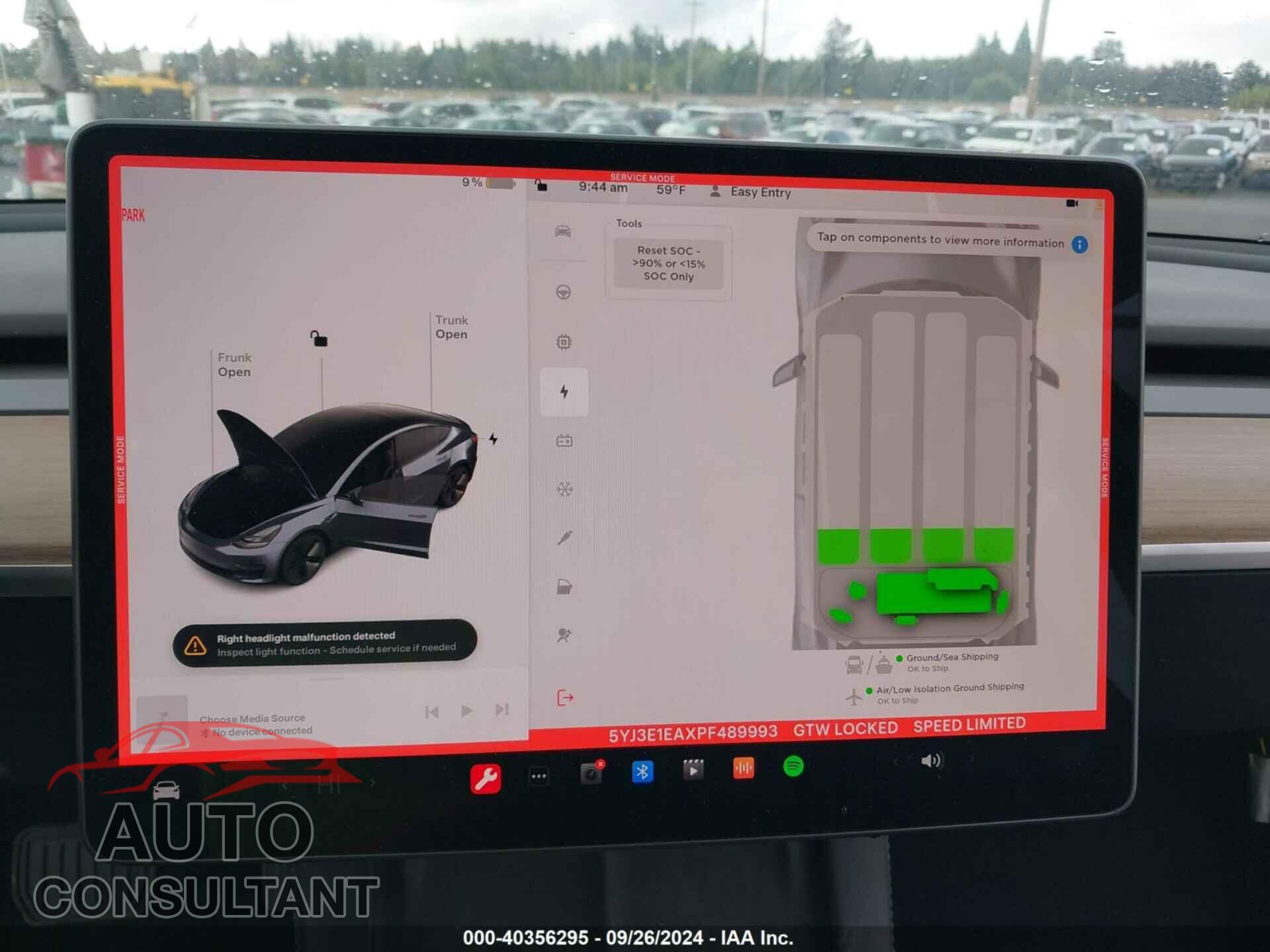 TESLA MODEL 3 2023 - 5YJ3E1EAXPF489993
