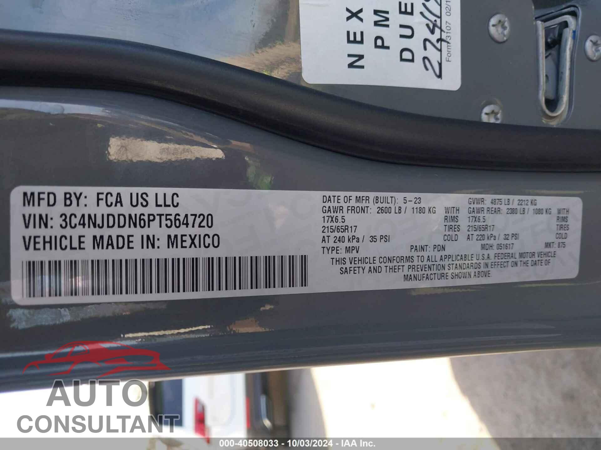 JEEP COMPASS 2023 - 3C4NJDDN6PT564720