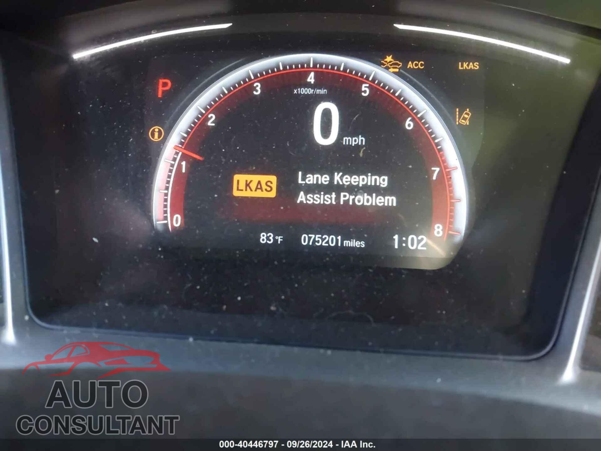 HONDA CIVIC 2019 - 19XFC2F86KE210087