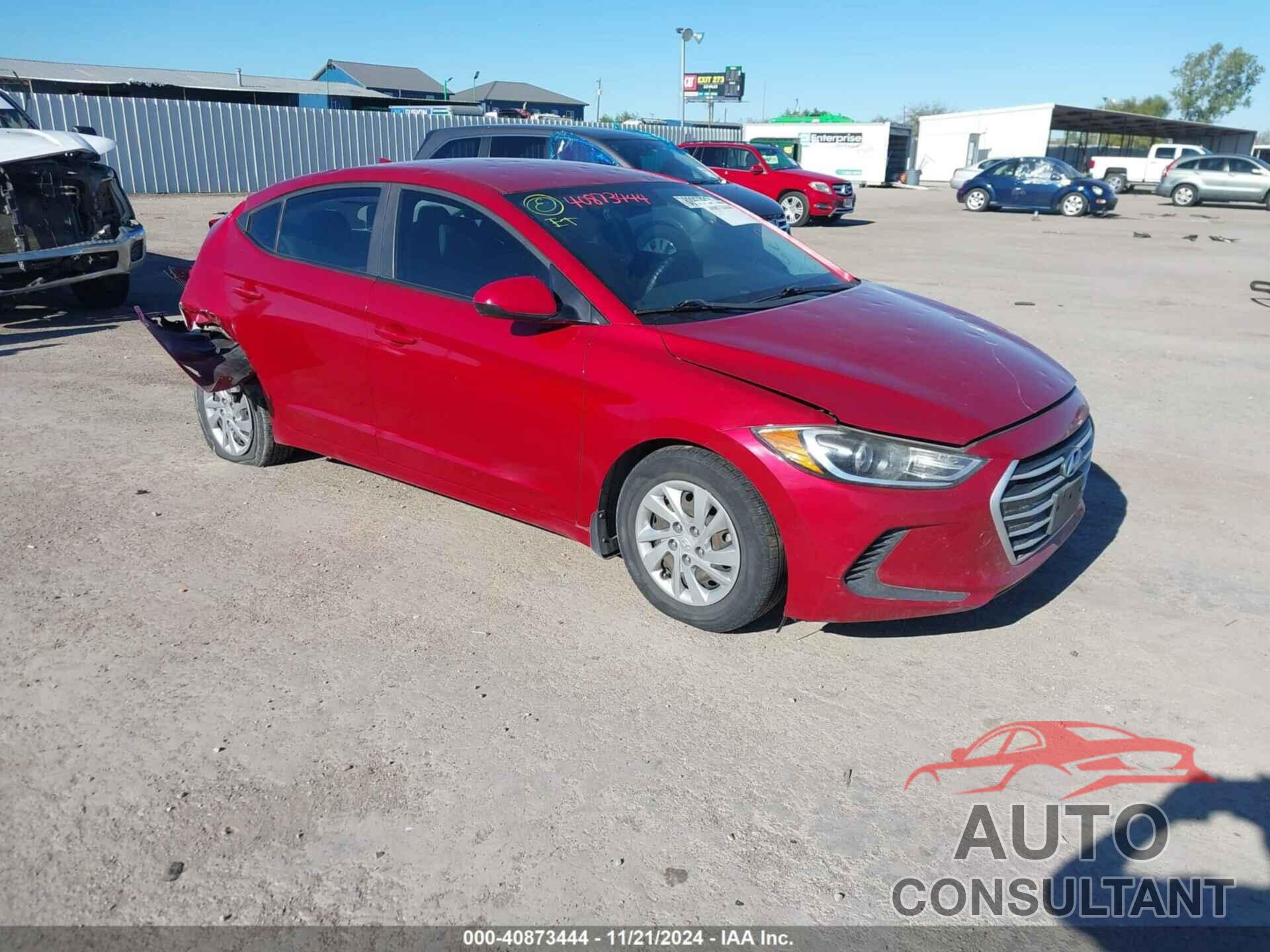 HYUNDAI ELANTRA 2017 - KMHD74LF9HU395820