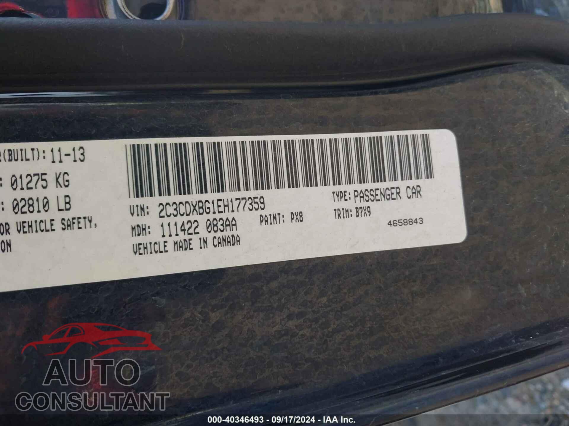 DODGE CHARGER 2014 - 2C3CDXBG1EH177359