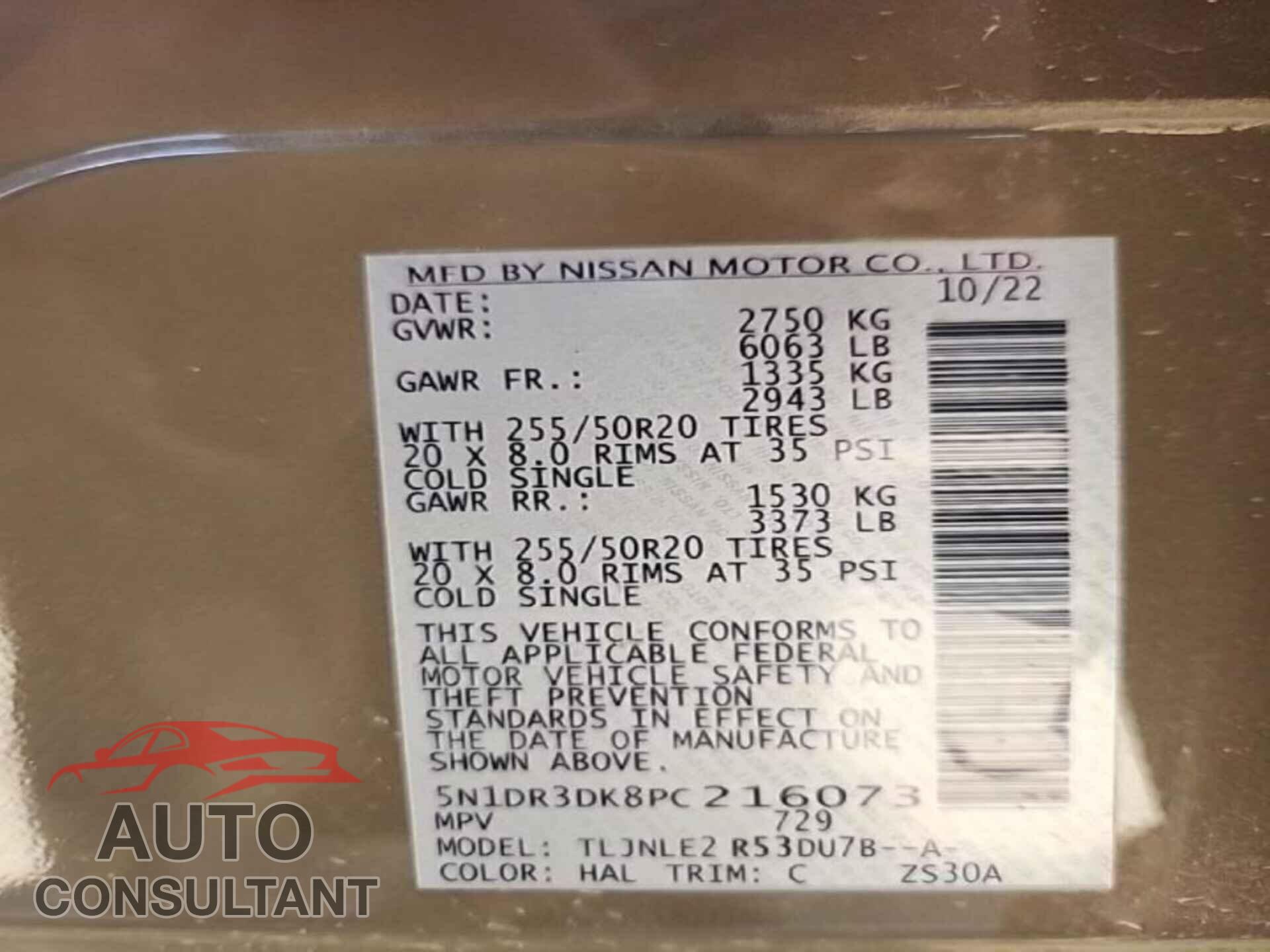 NISSAN PATHFINDER 2023 - 5N1DR3DK8PC216073