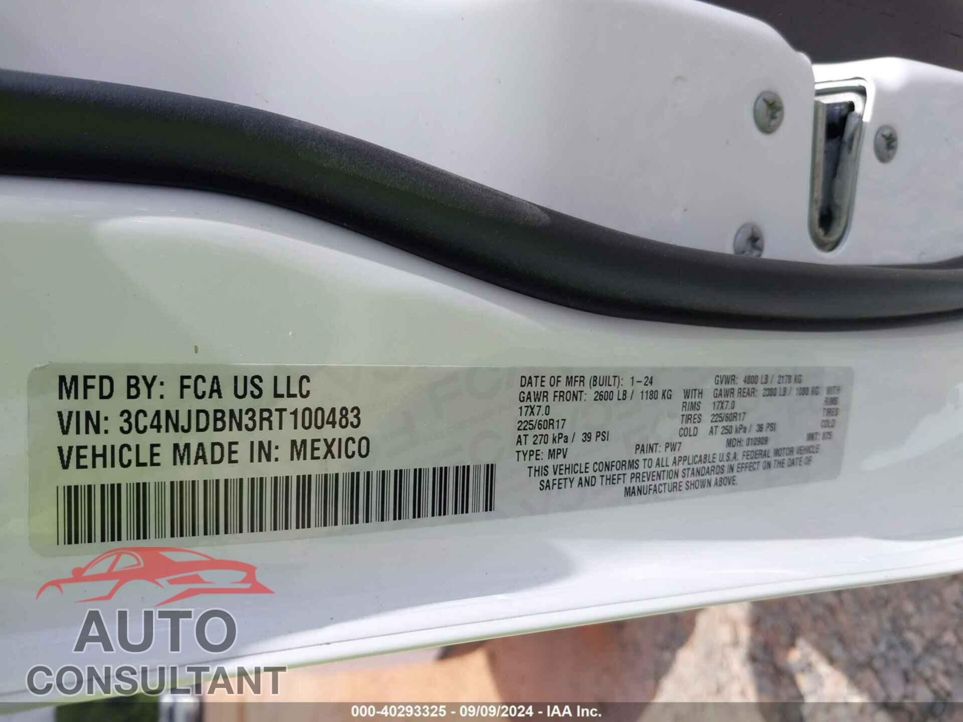 JEEP COMPASS 2024 - 3C4NJDBN3RT100483