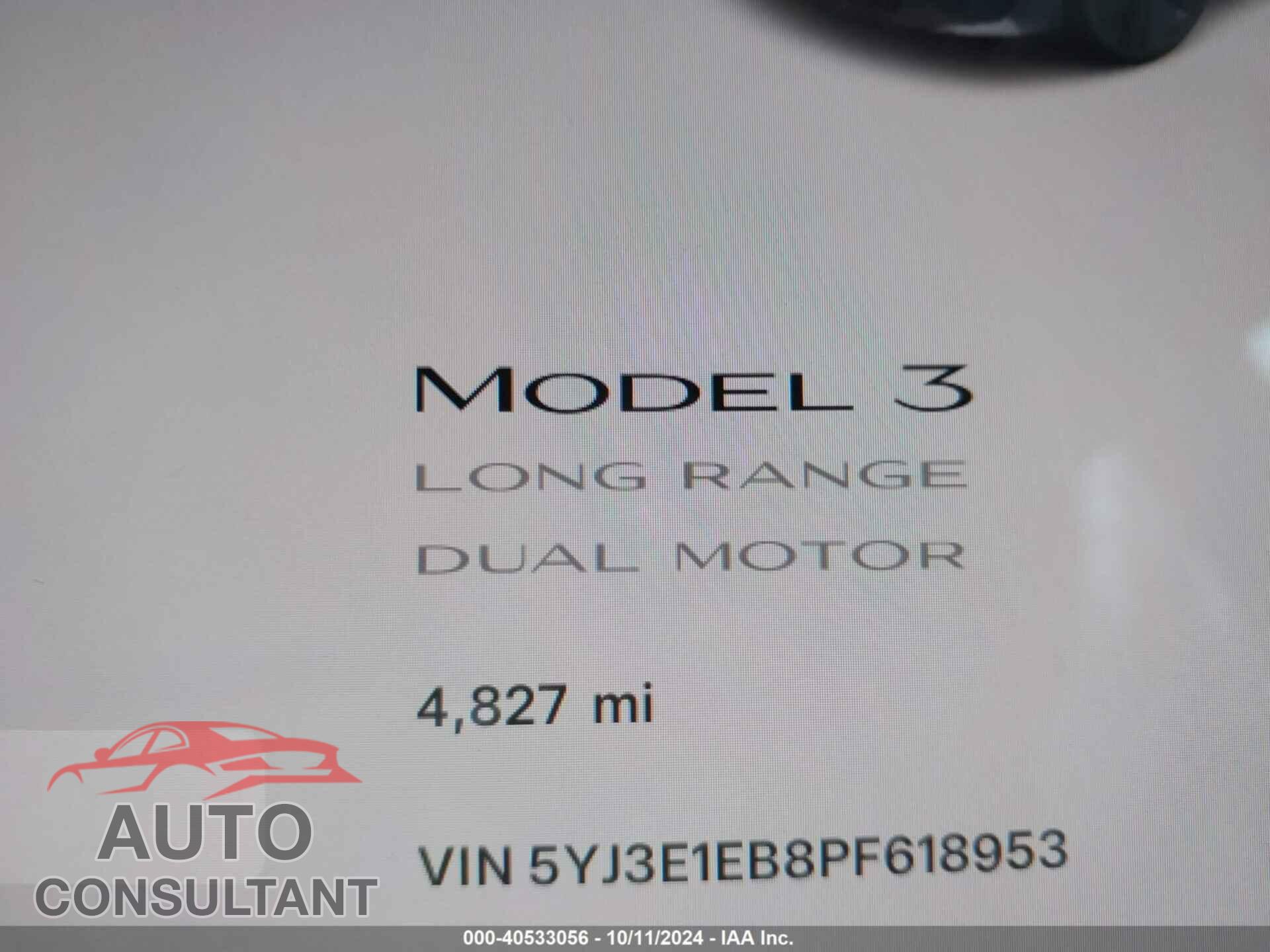 TESLA MODEL 3 2023 - 5YJ3E1EB8PF618953