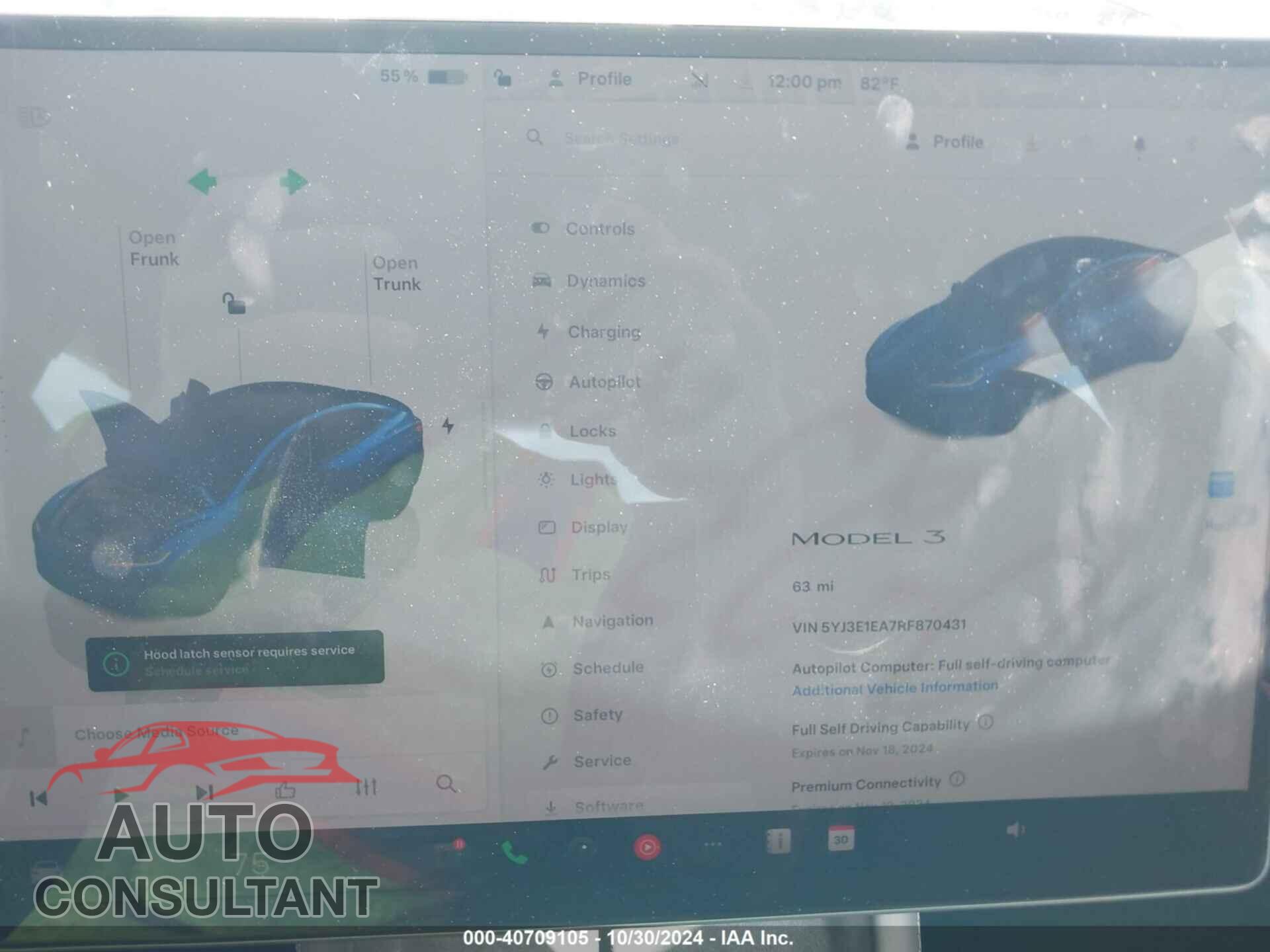 TESLA MODEL 3 2024 - 5YJ3E1EA7RF870431