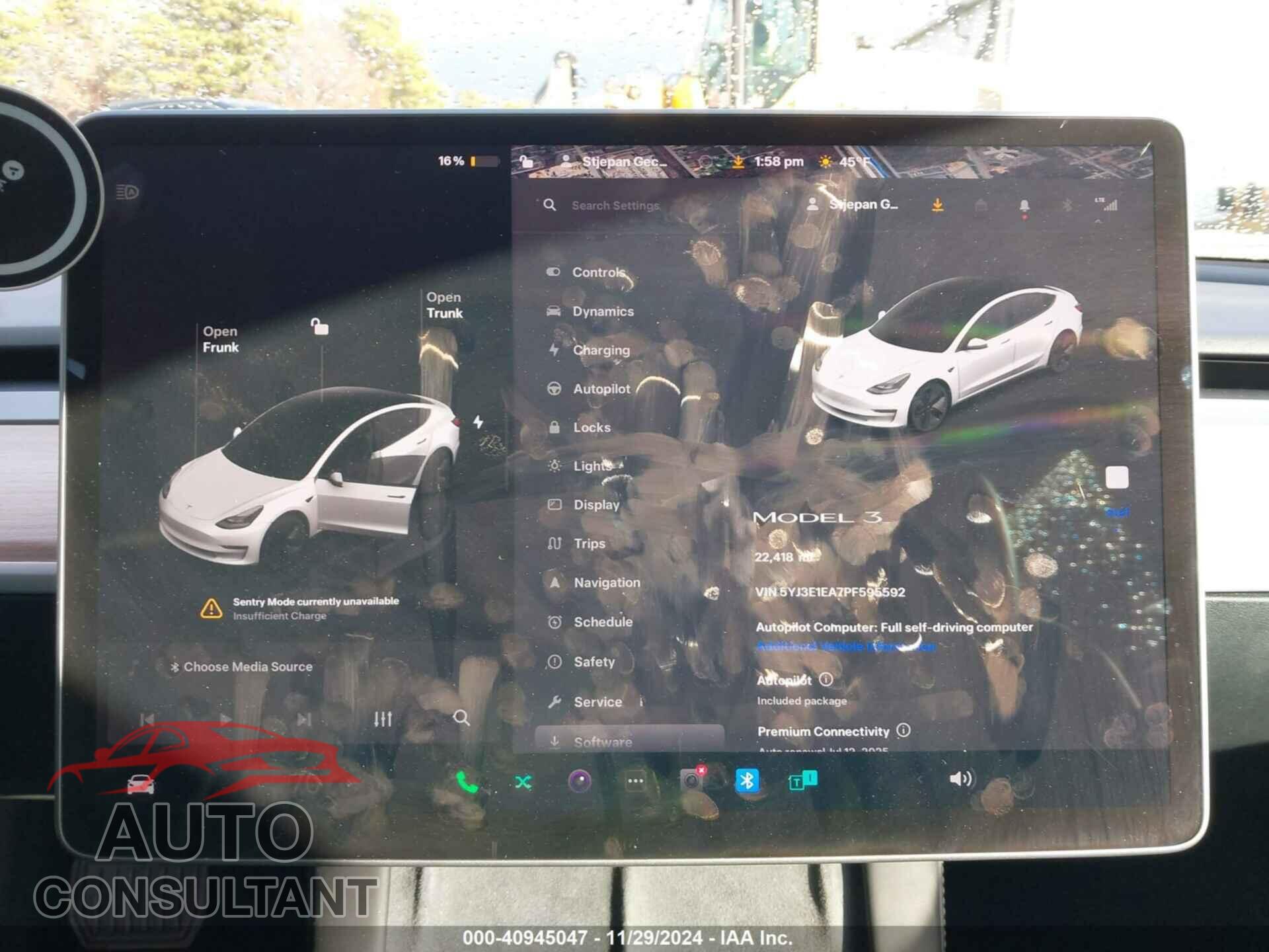 TESLA MODEL 3 2023 - 5YJ3E1EA7PF595592
