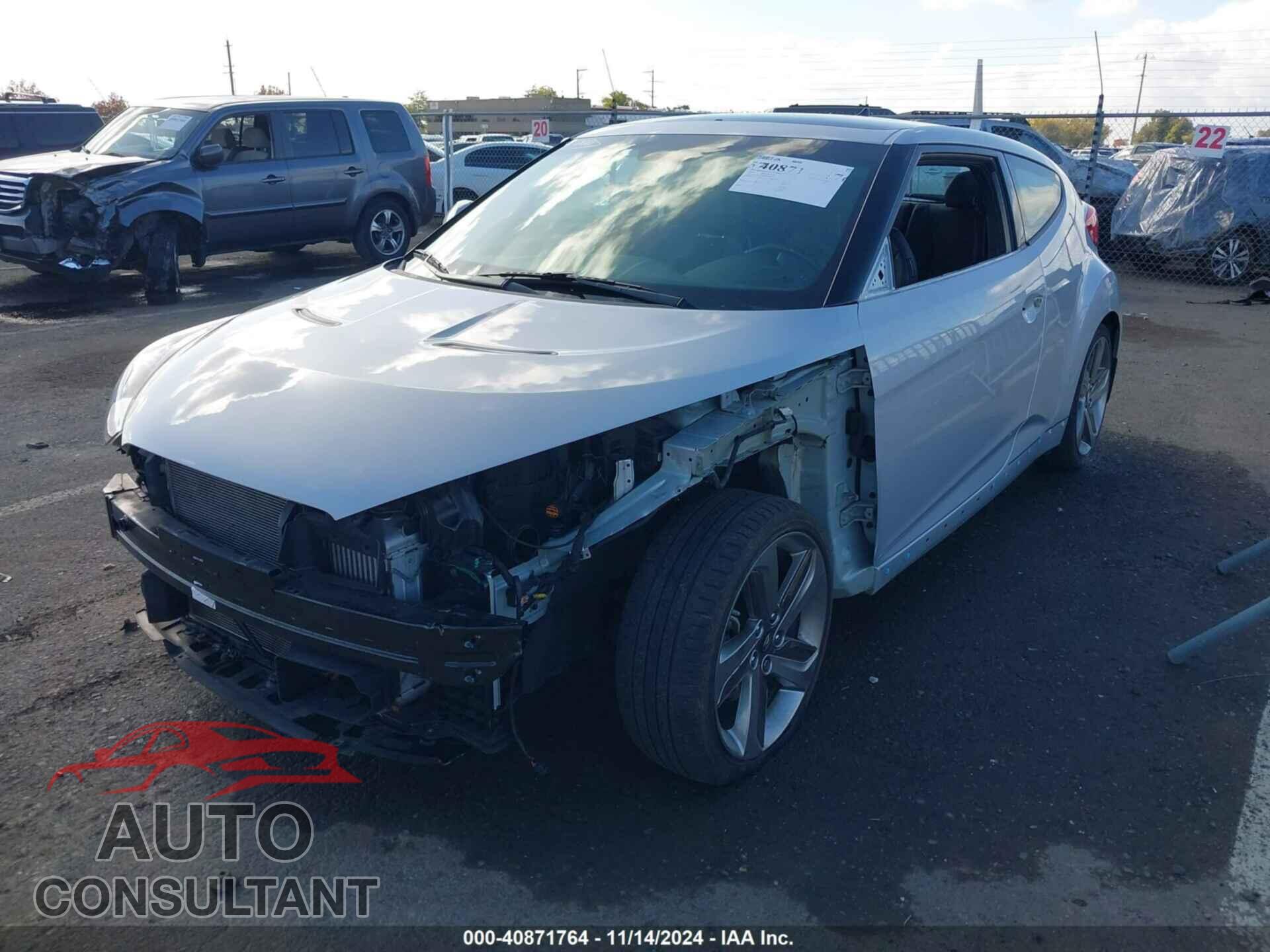 HYUNDAI VELOSTER 2014 - KMHTC6AE3EU198375