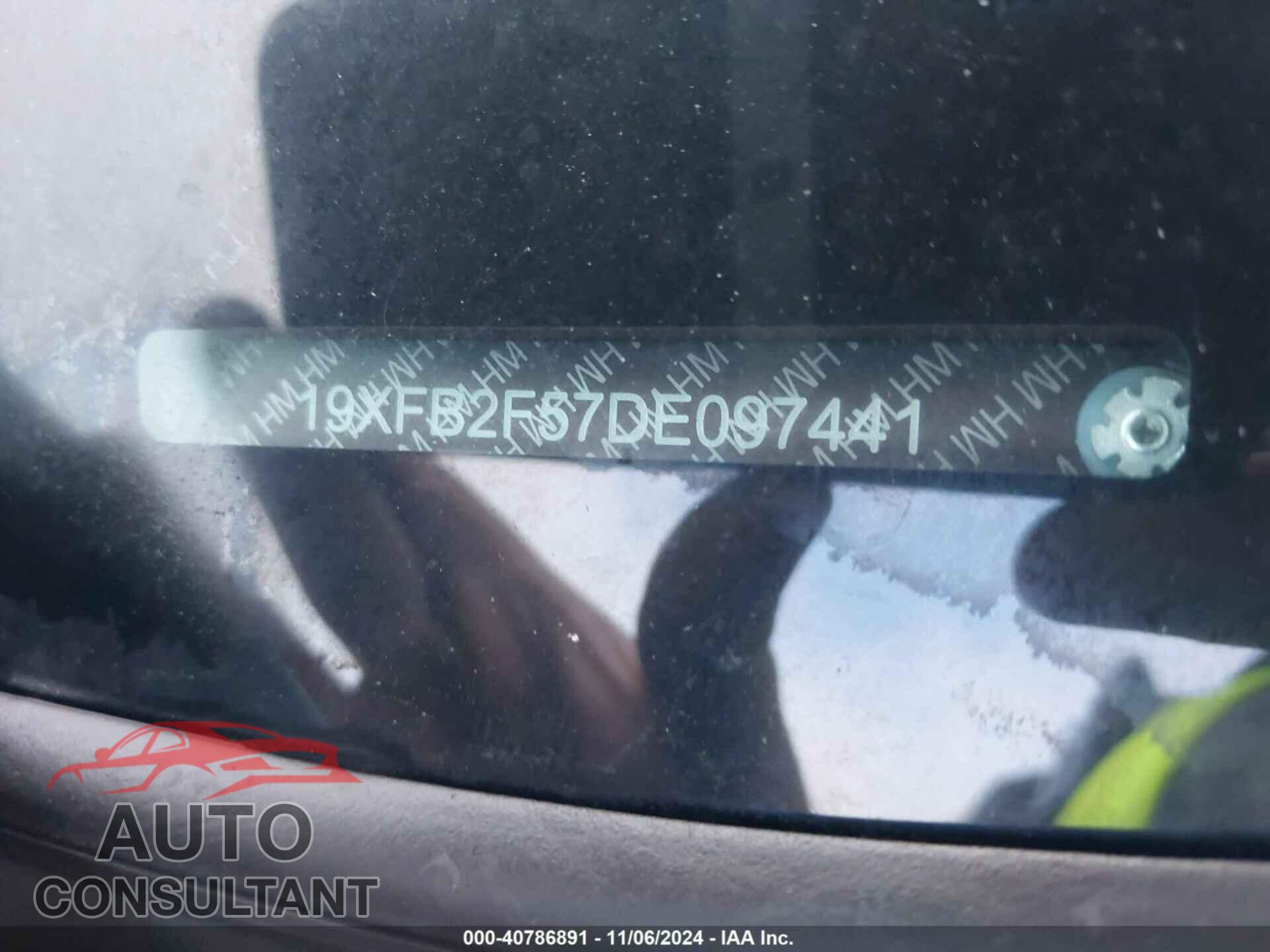 HONDA CIVIC 2013 - 19XFB2F57DE097441