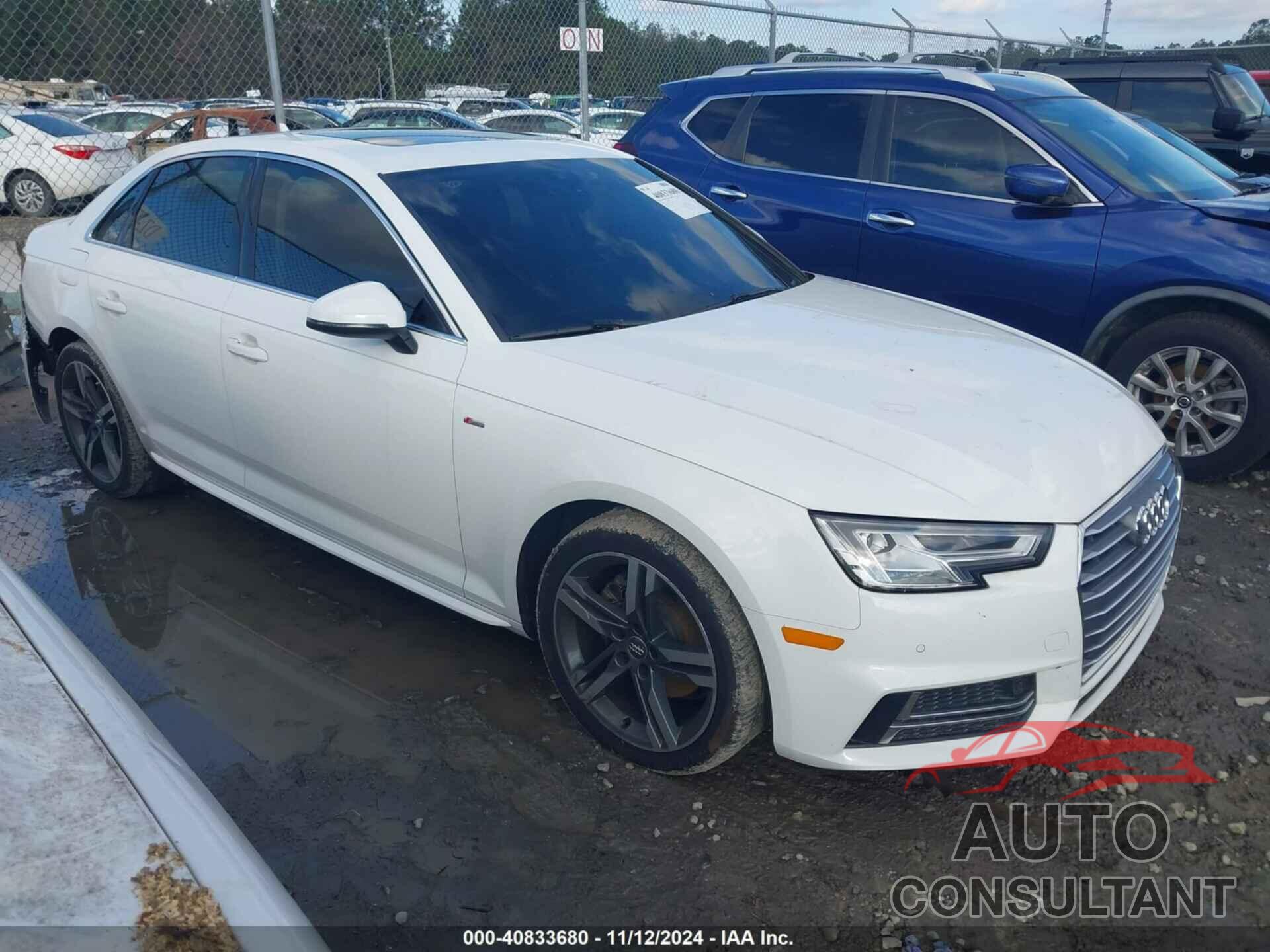 AUDI A4 2018 - WAULMAF41JA212898