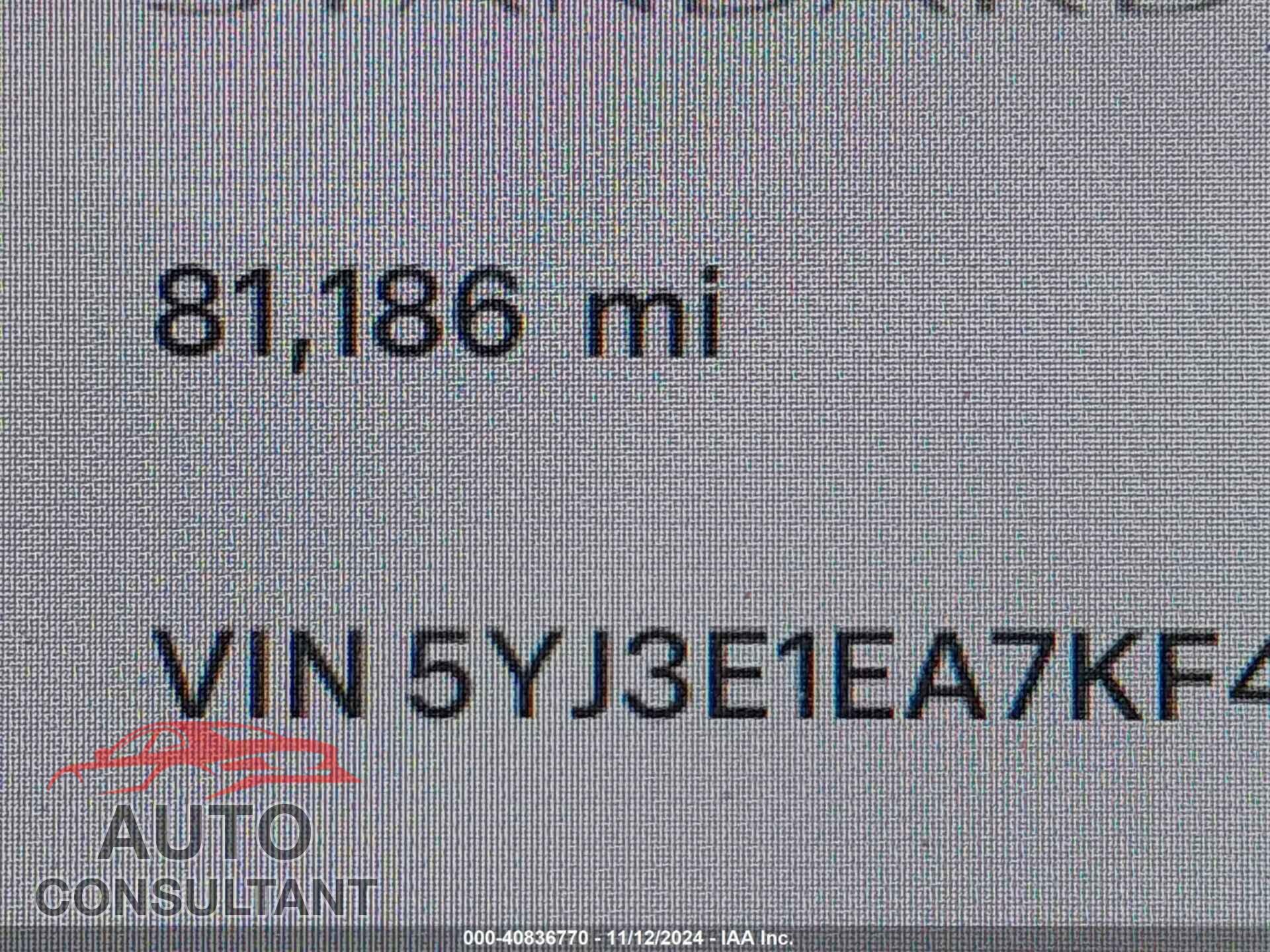 TESLA MODEL 3 2019 - 5YJ3E1EA7KF401541
