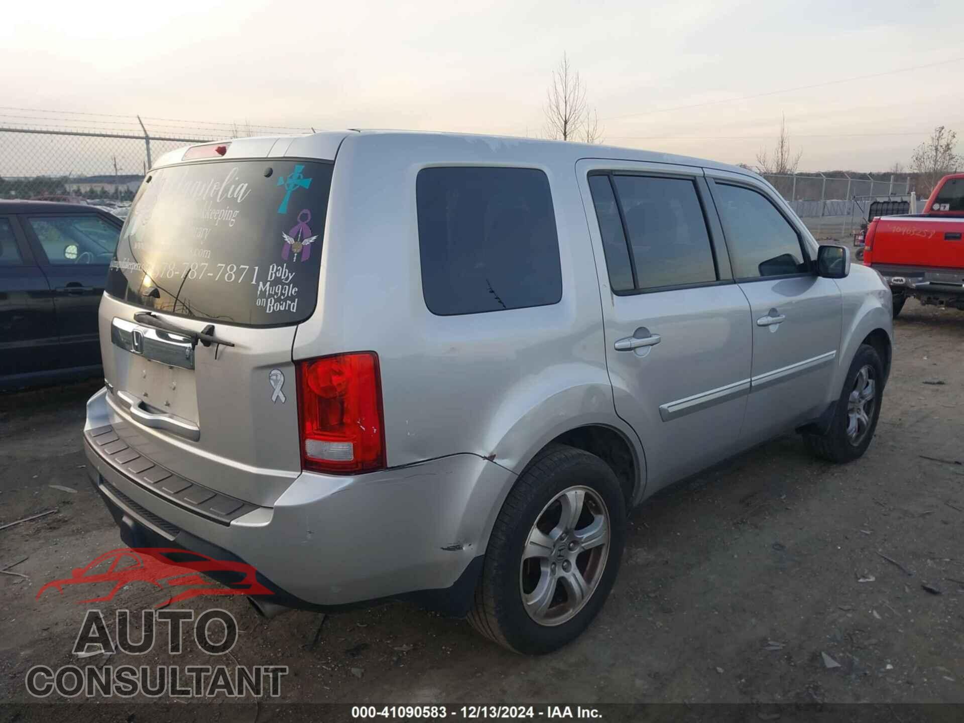 HONDA PILOT 2012 - 5FNYF3H7XCB044274