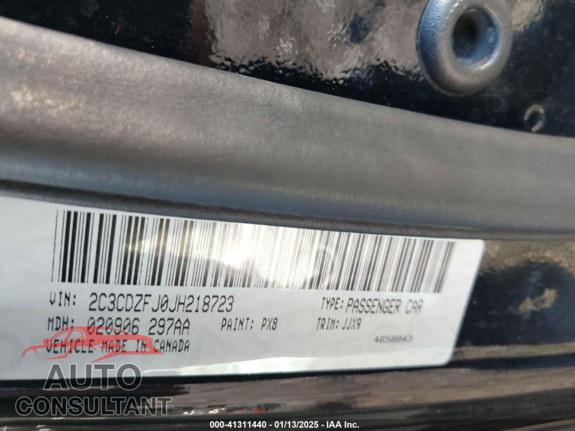 DODGE CHALLENGER 2018 - 2C3CDZFJ0JH218723