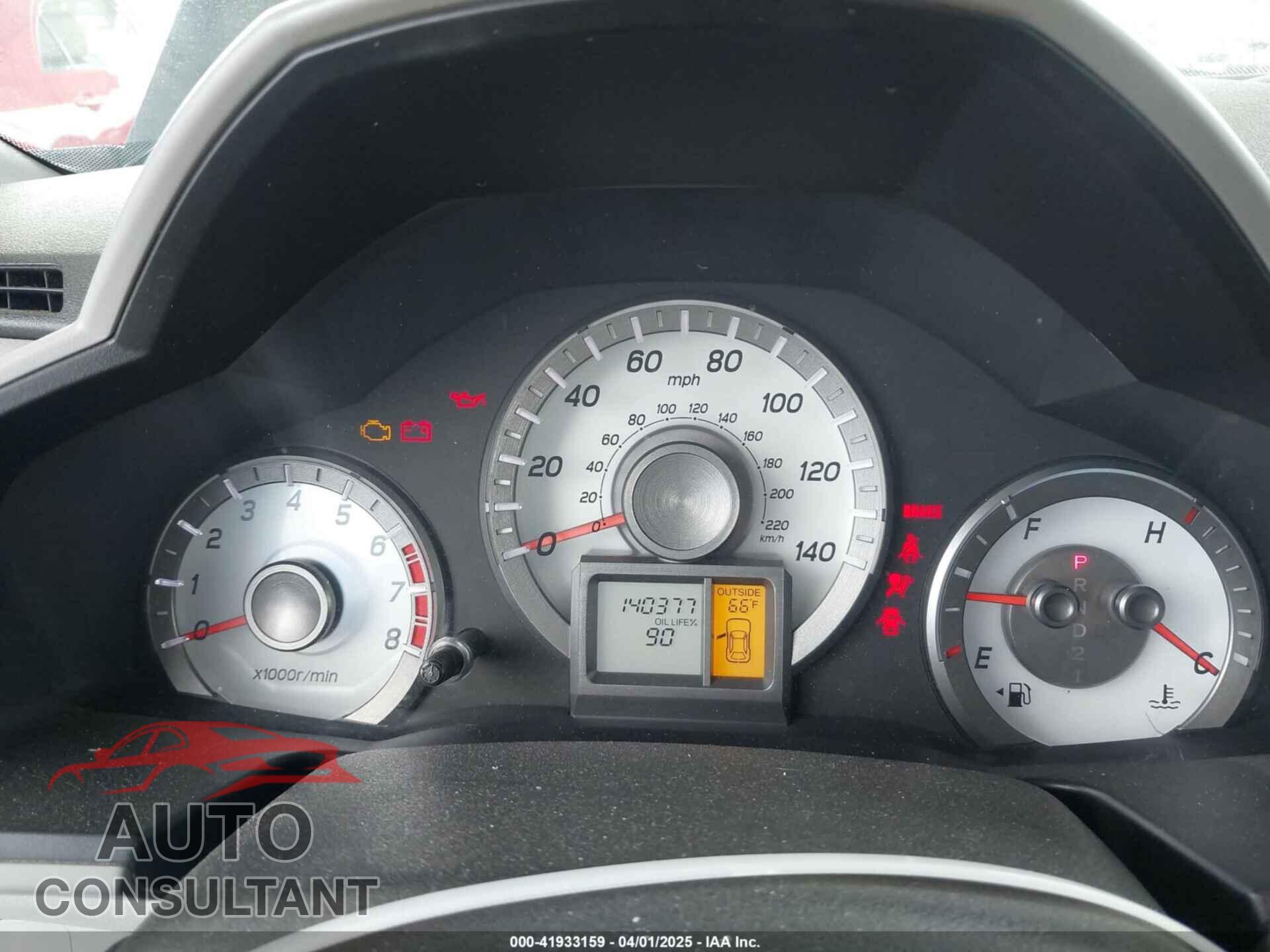 HONDA PILOT 2012 - 5FNYF3H72CB039327