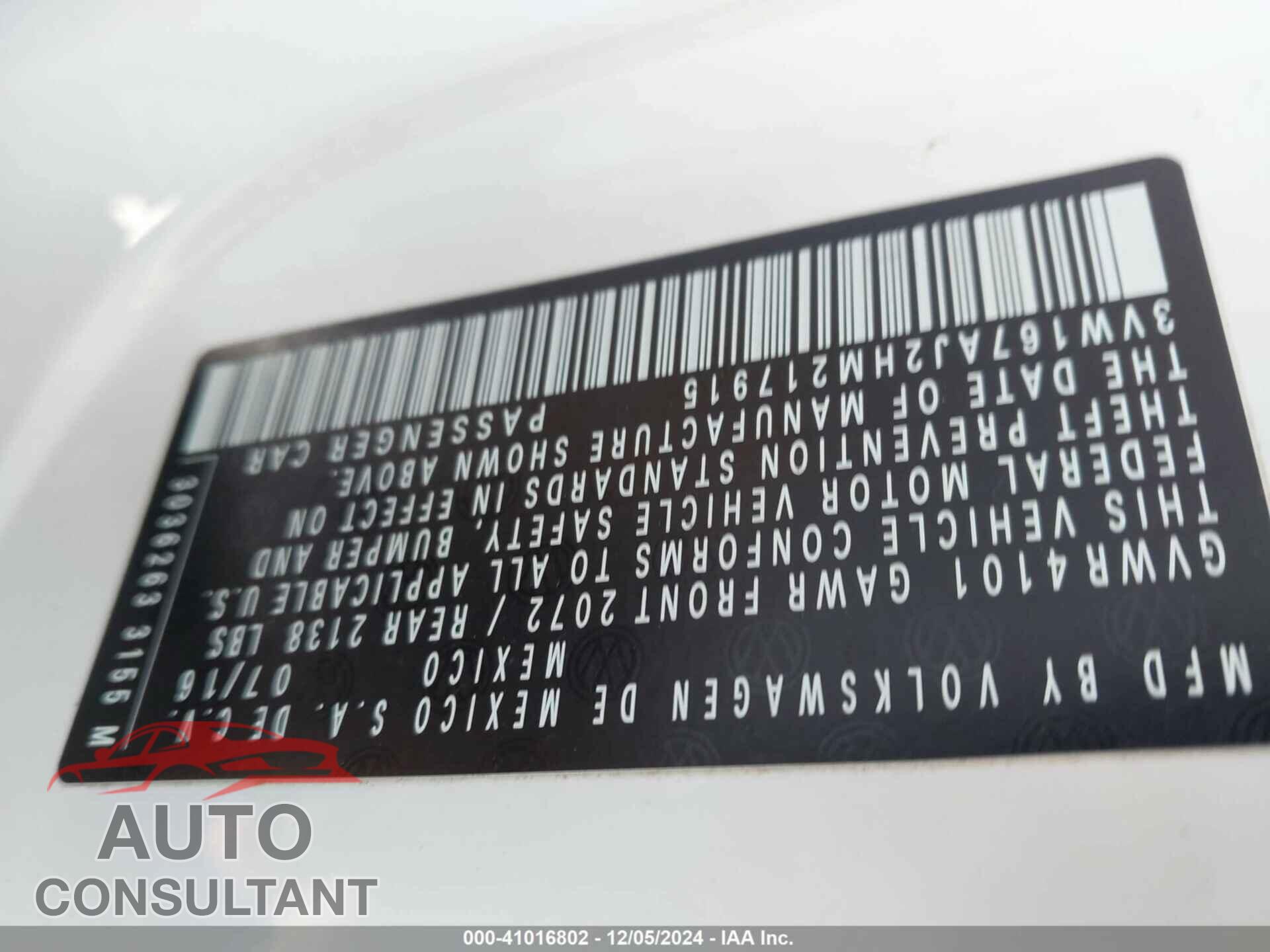 VOLKSWAGEN JETTA 2017 - 3VW167AJ2HM217915