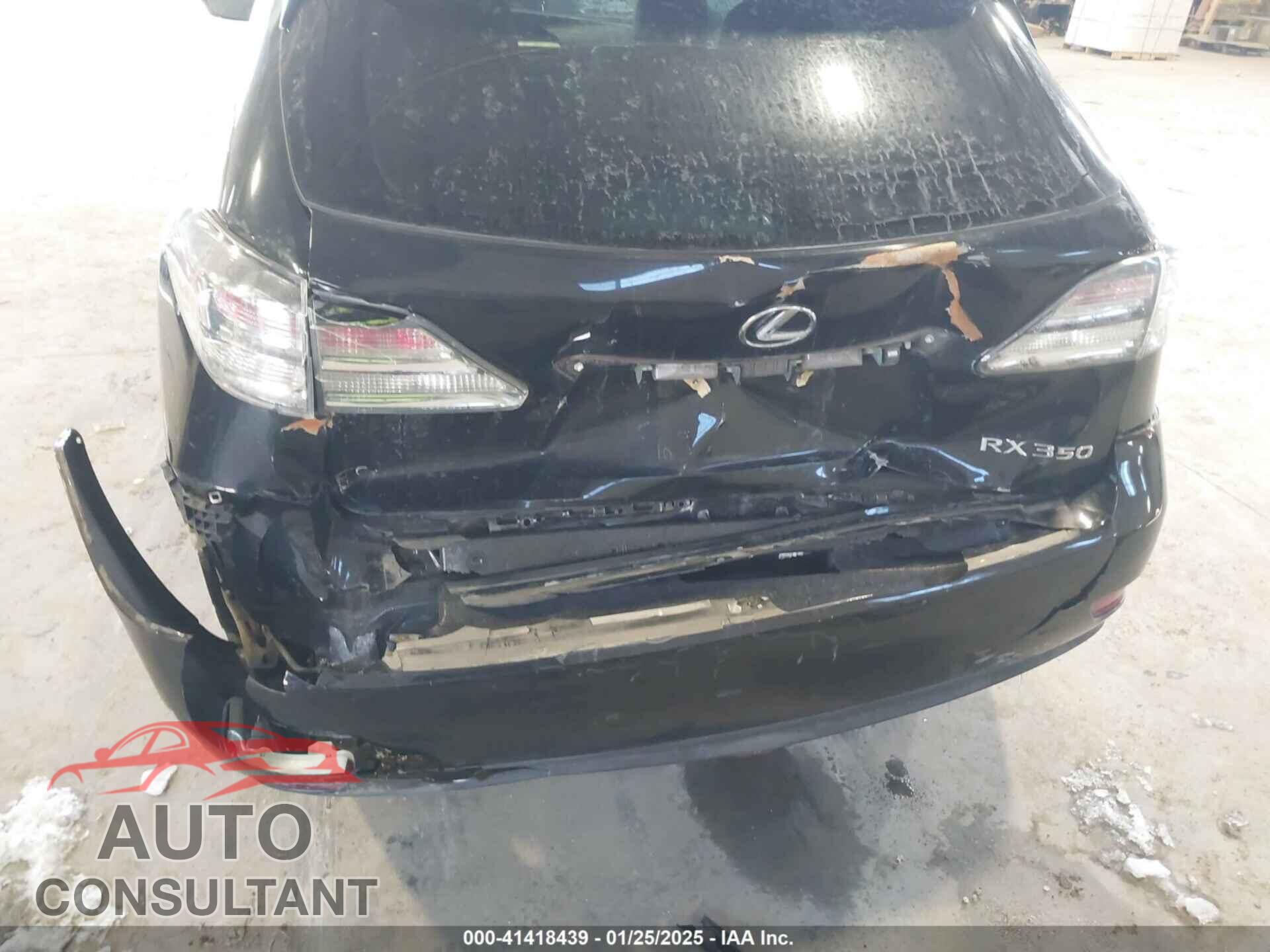LEXUS RX 350 2011 - 2T2BK1BA2BC101141