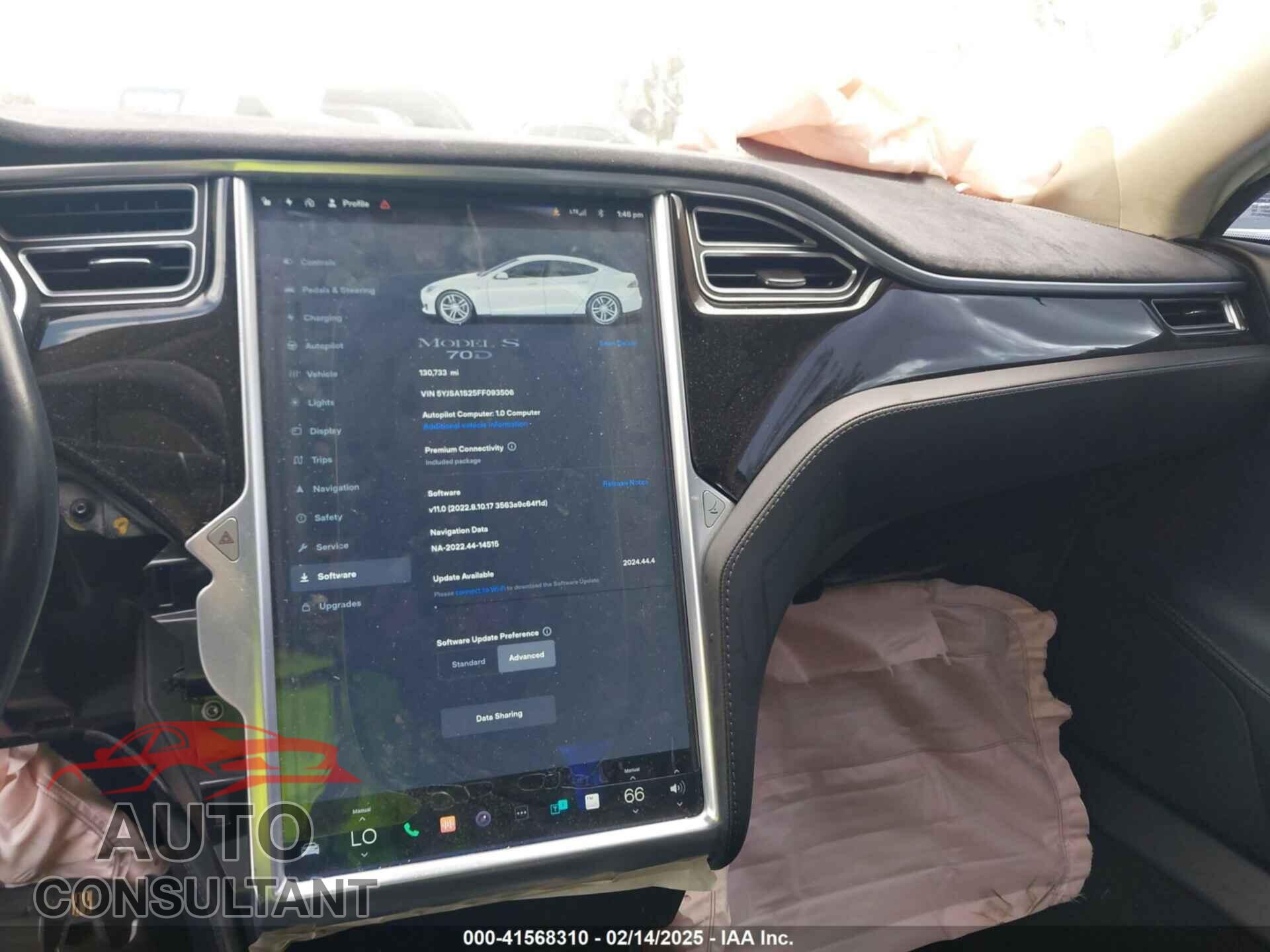 TESLA MODEL S 2015 - 5YJSA1S25FF093506
