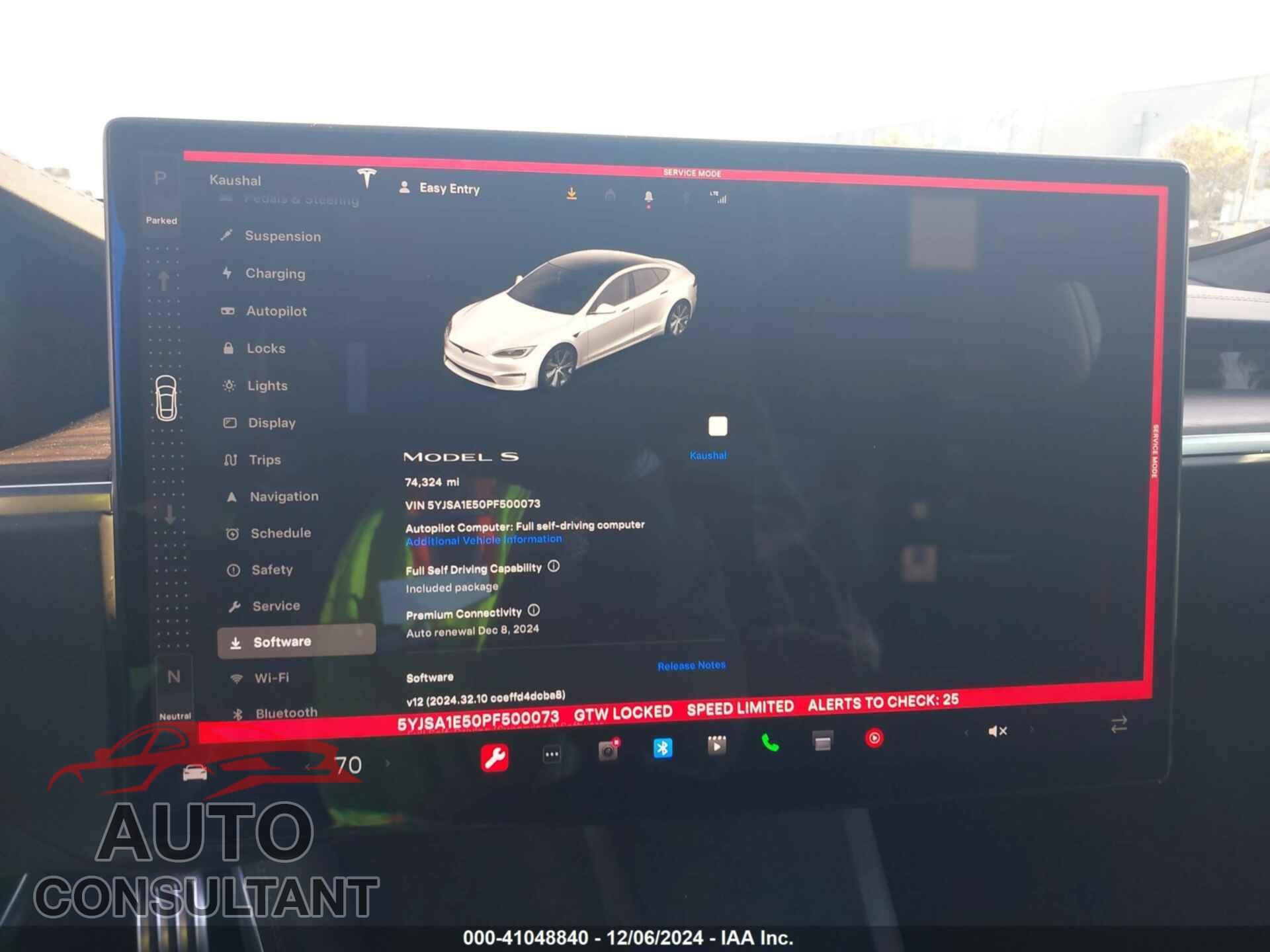 TESLA MODEL S 2023 - 5YJSA1E50PF500073