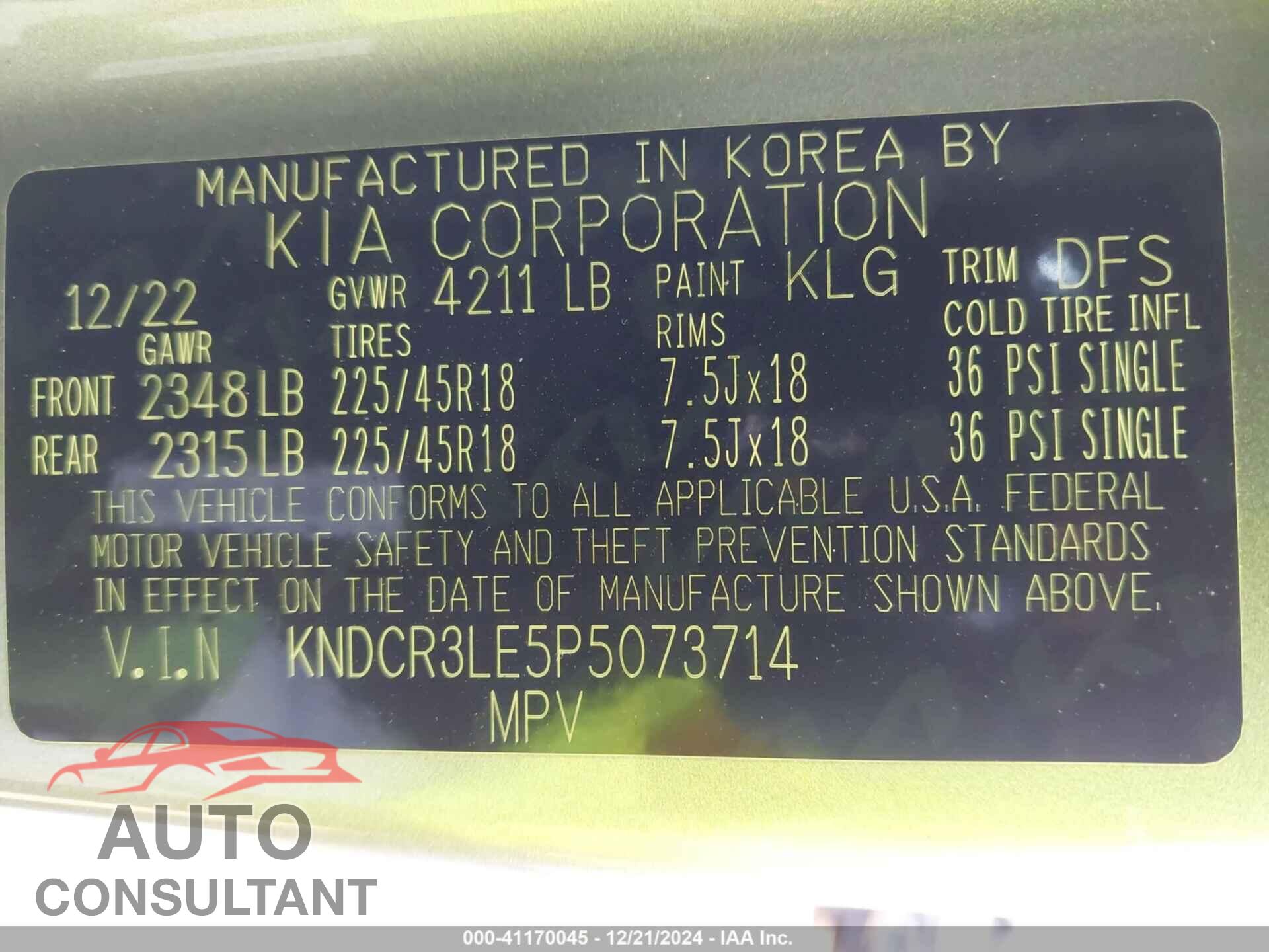 KIA NIRO 2023 - KNDCR3LE5P5073714