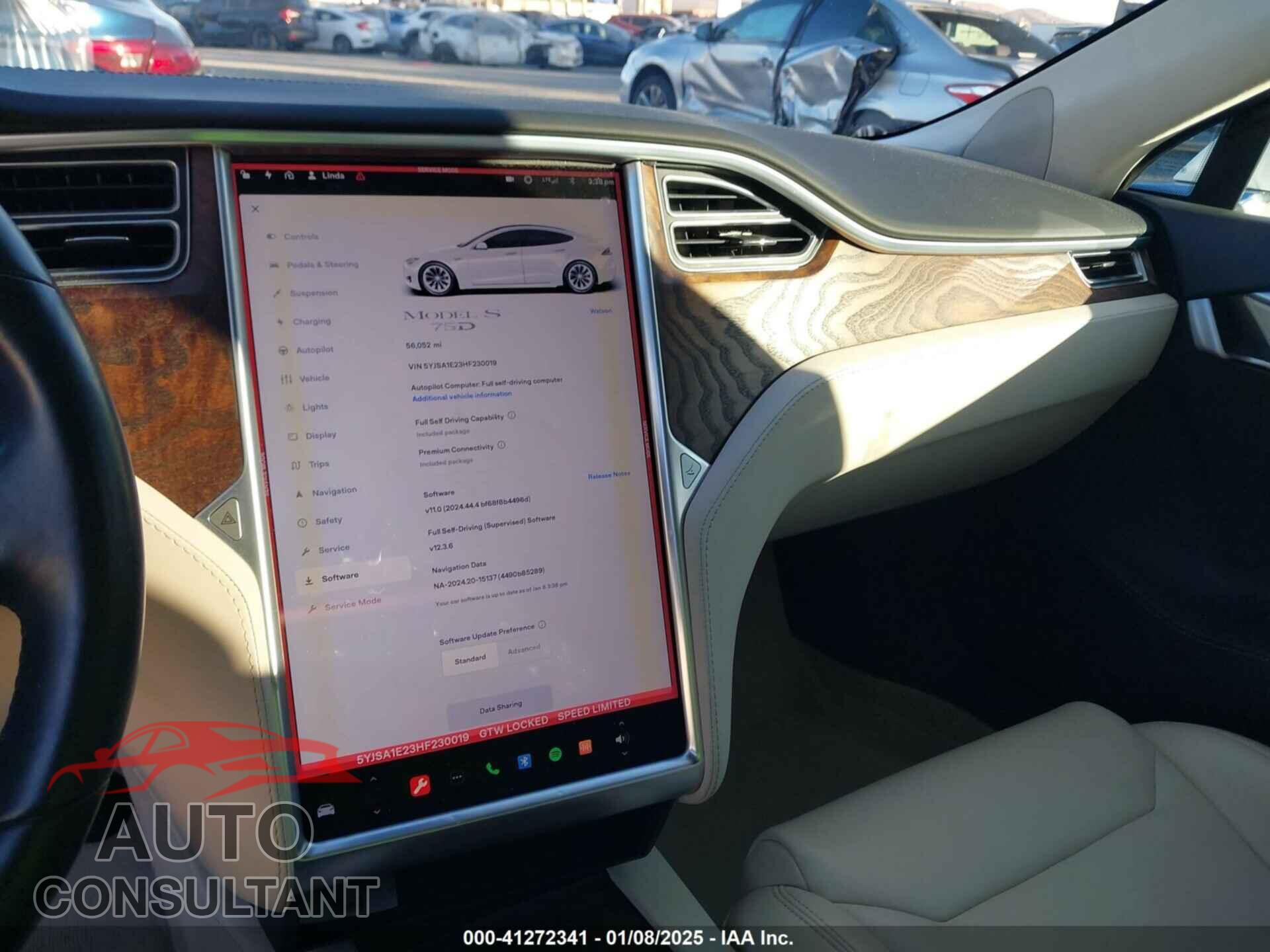 TESLA MODEL S 2017 - 5YJSA1E23HF230019