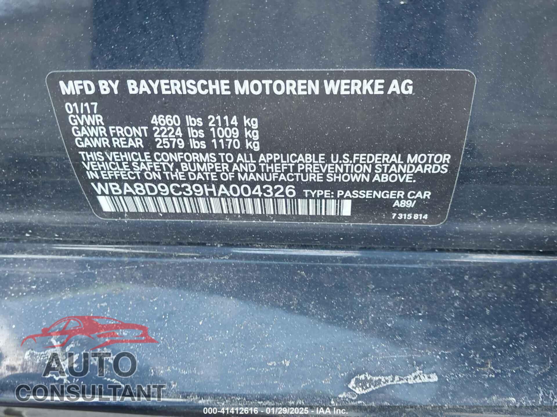 BMW 330I 2017 - WBA8D9C39HA004326