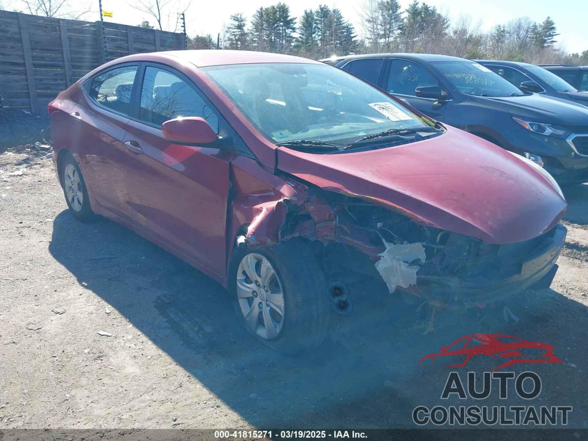 HYUNDAI ELANTRA 2016 - KMHDH4AE9GU619366