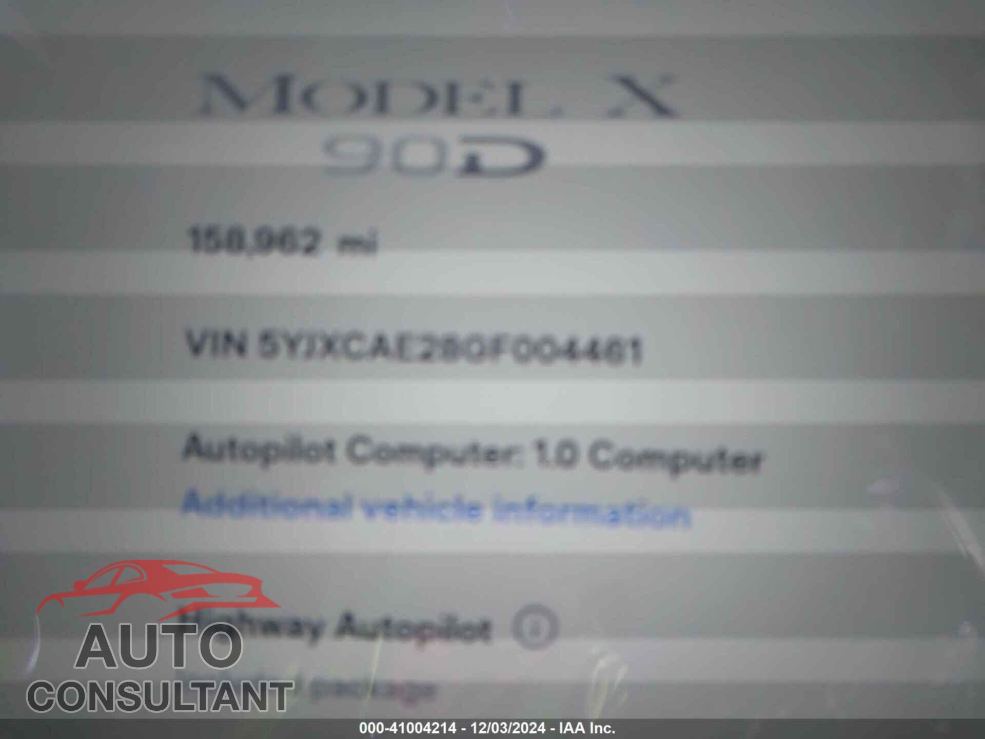 TESLA MODEL X 2016 - 5YJXCAE28GF004461