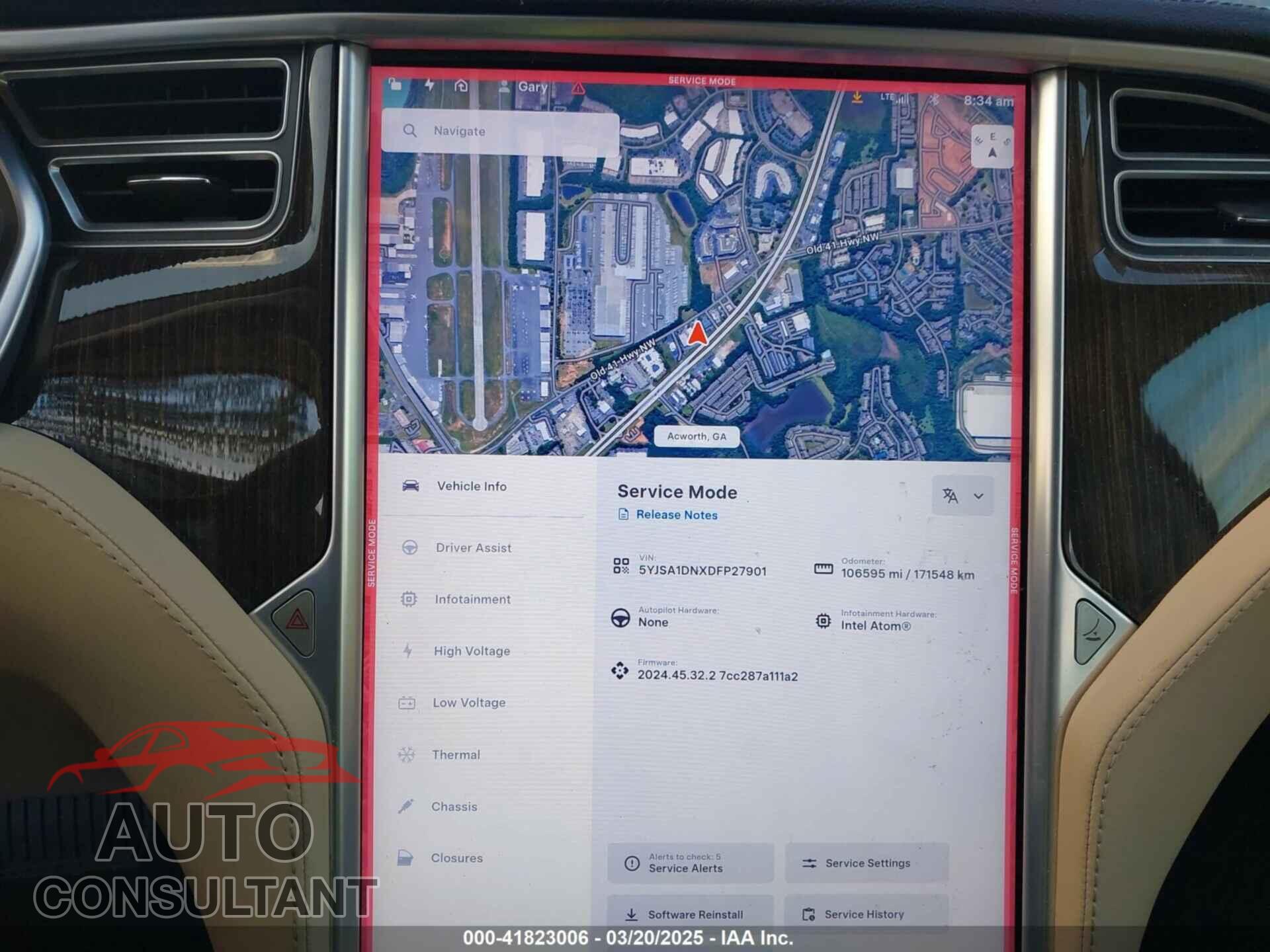TESLA MODEL S 2013 - 5YJSA1DNXDFP27901