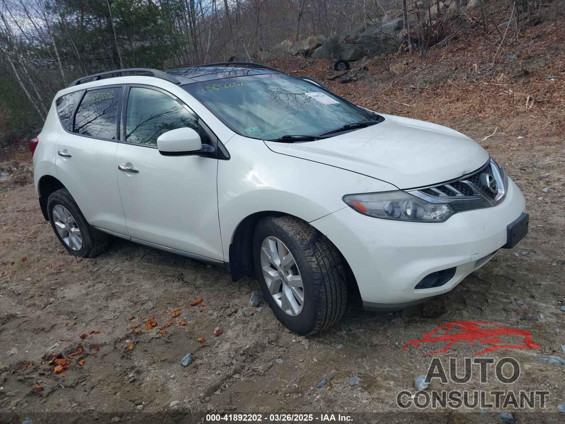 NISSAN MURANO 2011 - JN8AZ1MW9BW162454