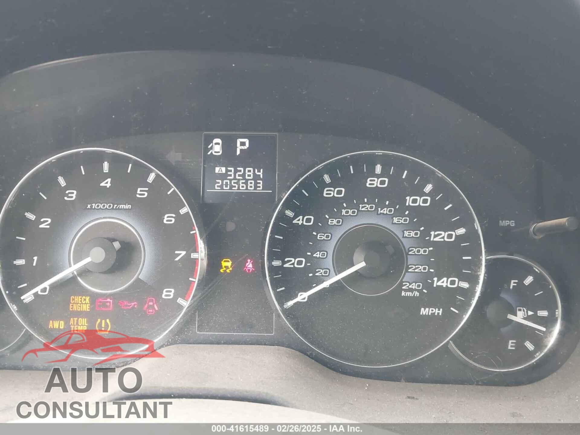 SUBARU OUTBACK 2010 - 4S4BRBKC4A3328230
