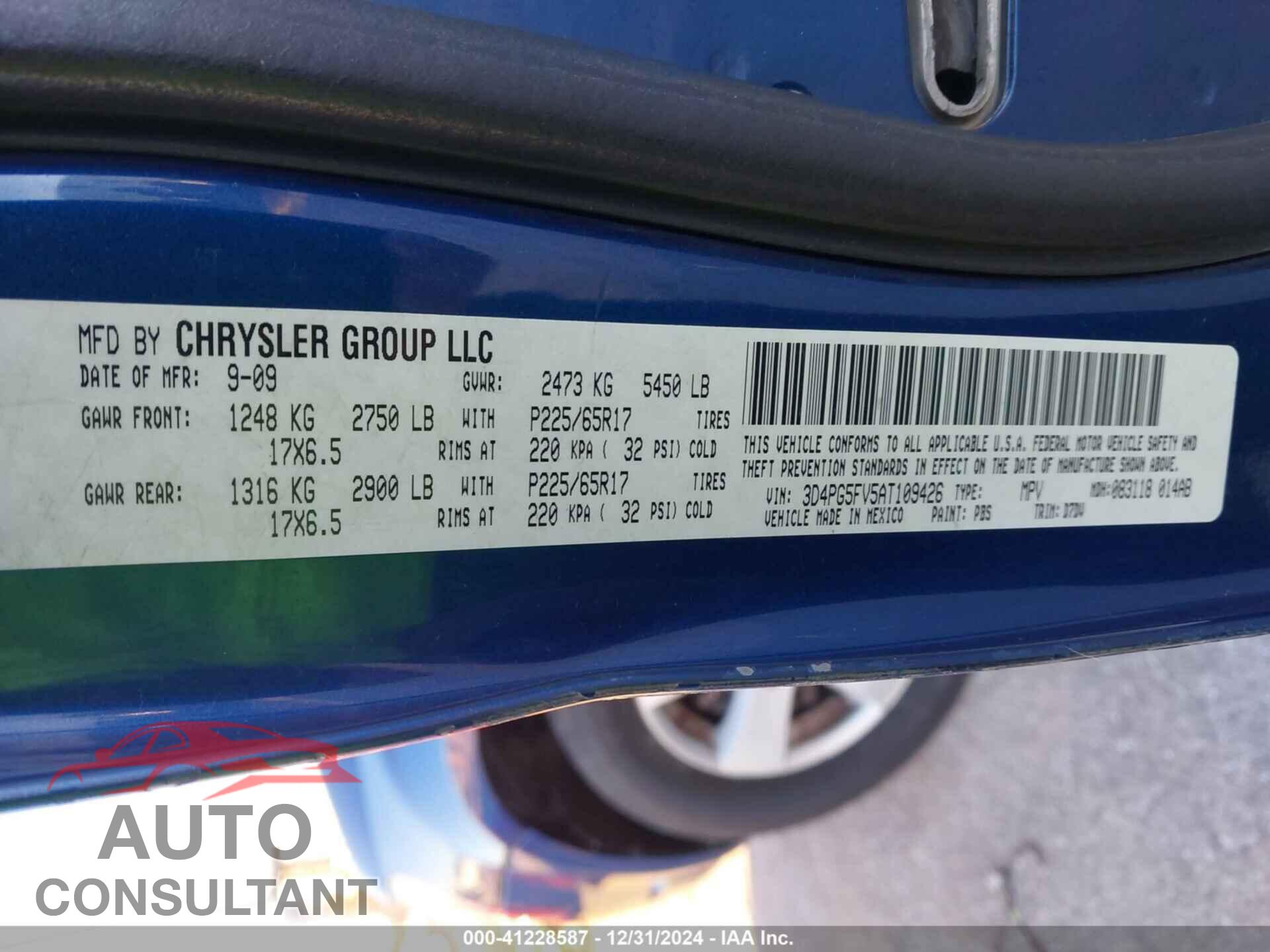 DODGE JOURNEY 2010 - 3D4PG5FV5AT109426
