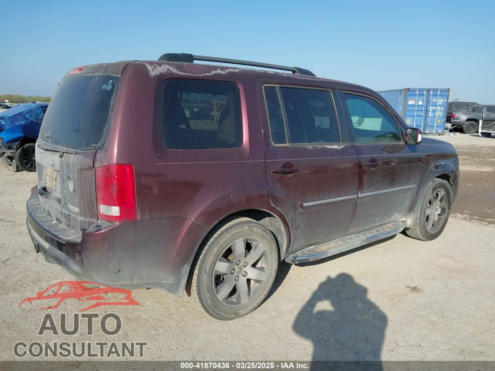 HONDA PILOT 2013 - 5FNYF3H97DB044526