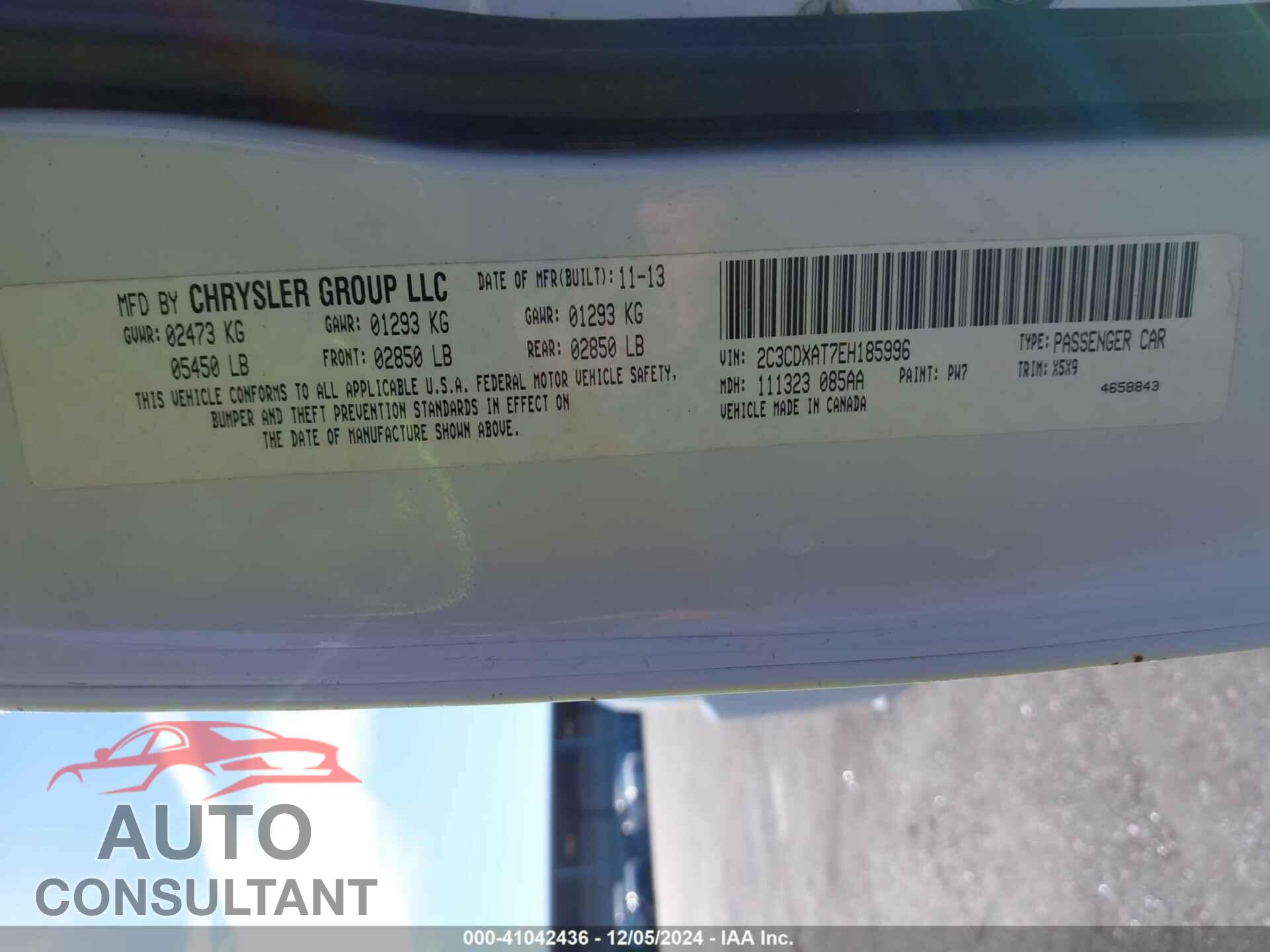 DODGE CHARGER 2014 - 2C3CDXAT7EH185996