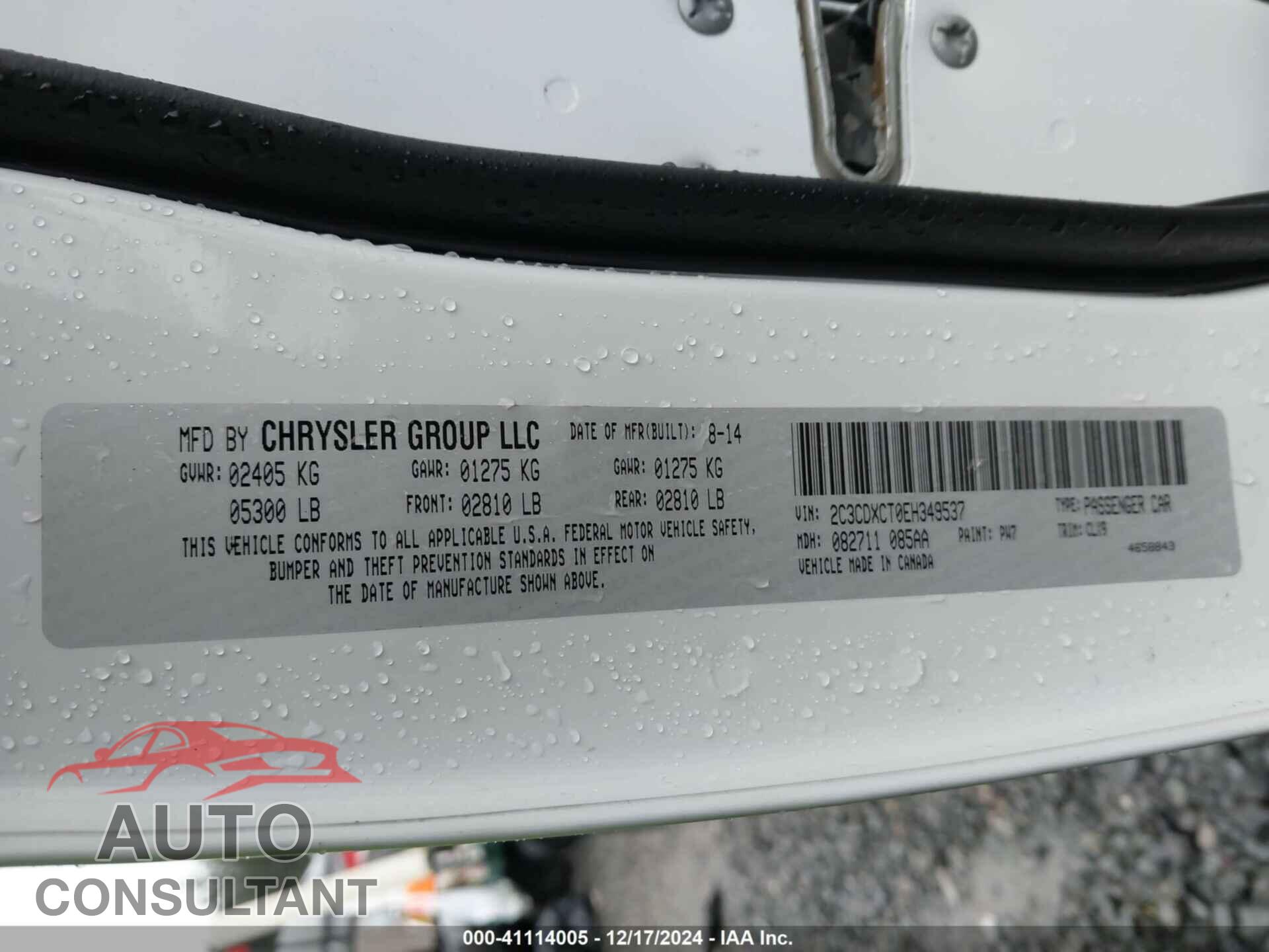 DODGE CHARGER 2014 - 2C3CDXCT0EH349537