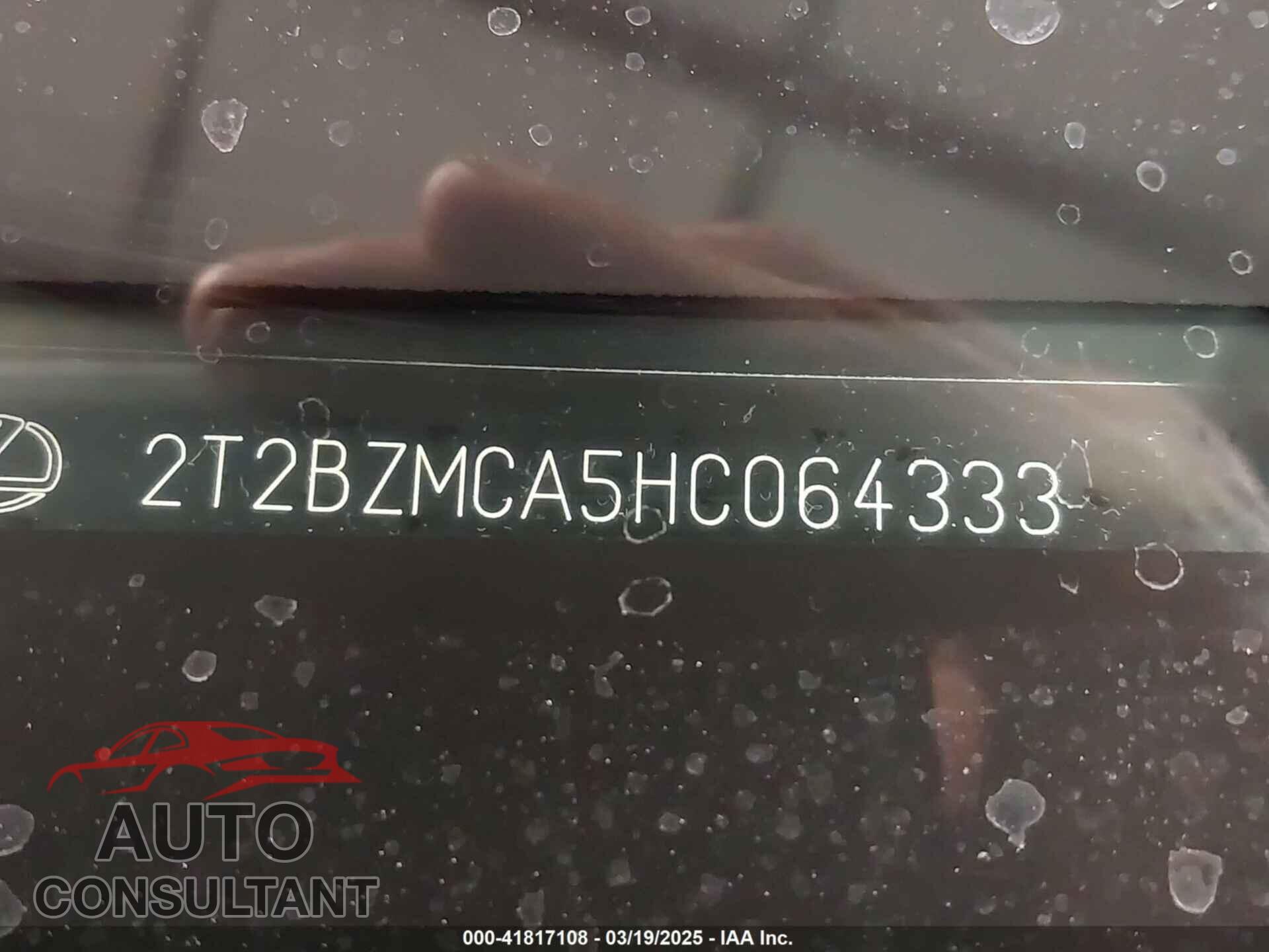 LEXUS RX 350 2017 - 2T2BZMCA5HC064333