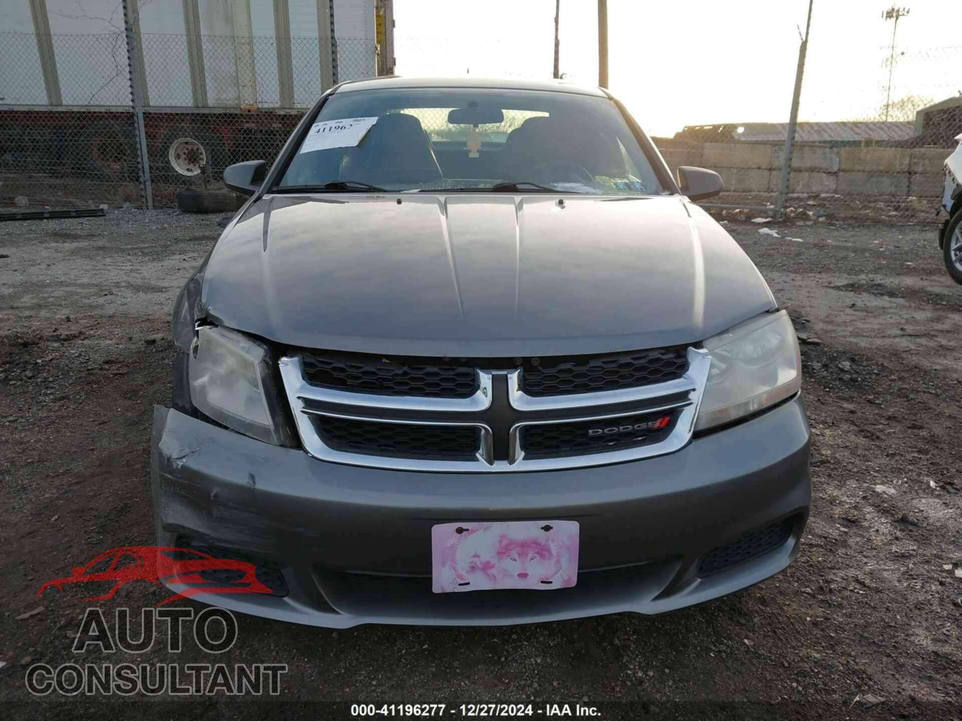DODGE AVENGER 2012 - 1C3CDZAB8CN237773