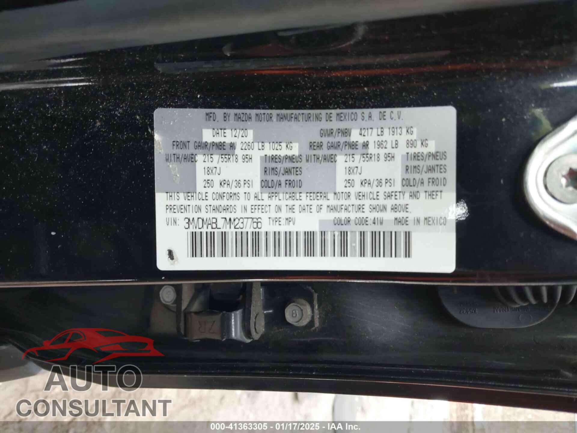 MAZDA CX-30 2021 - 3MVDMABL7MM237766