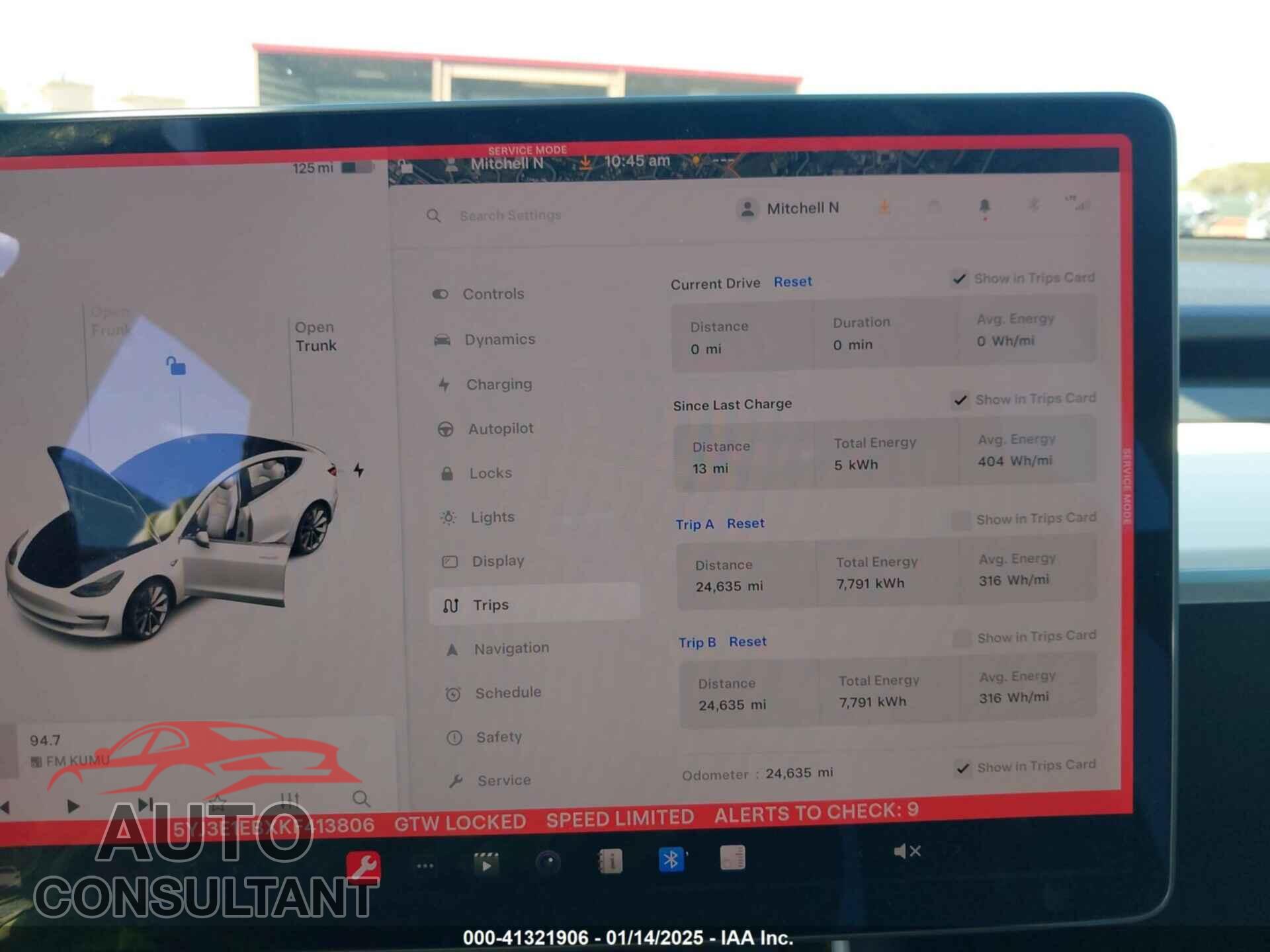 TESLA MODEL 3 2019 - 5YJ3E1EBXKF413806