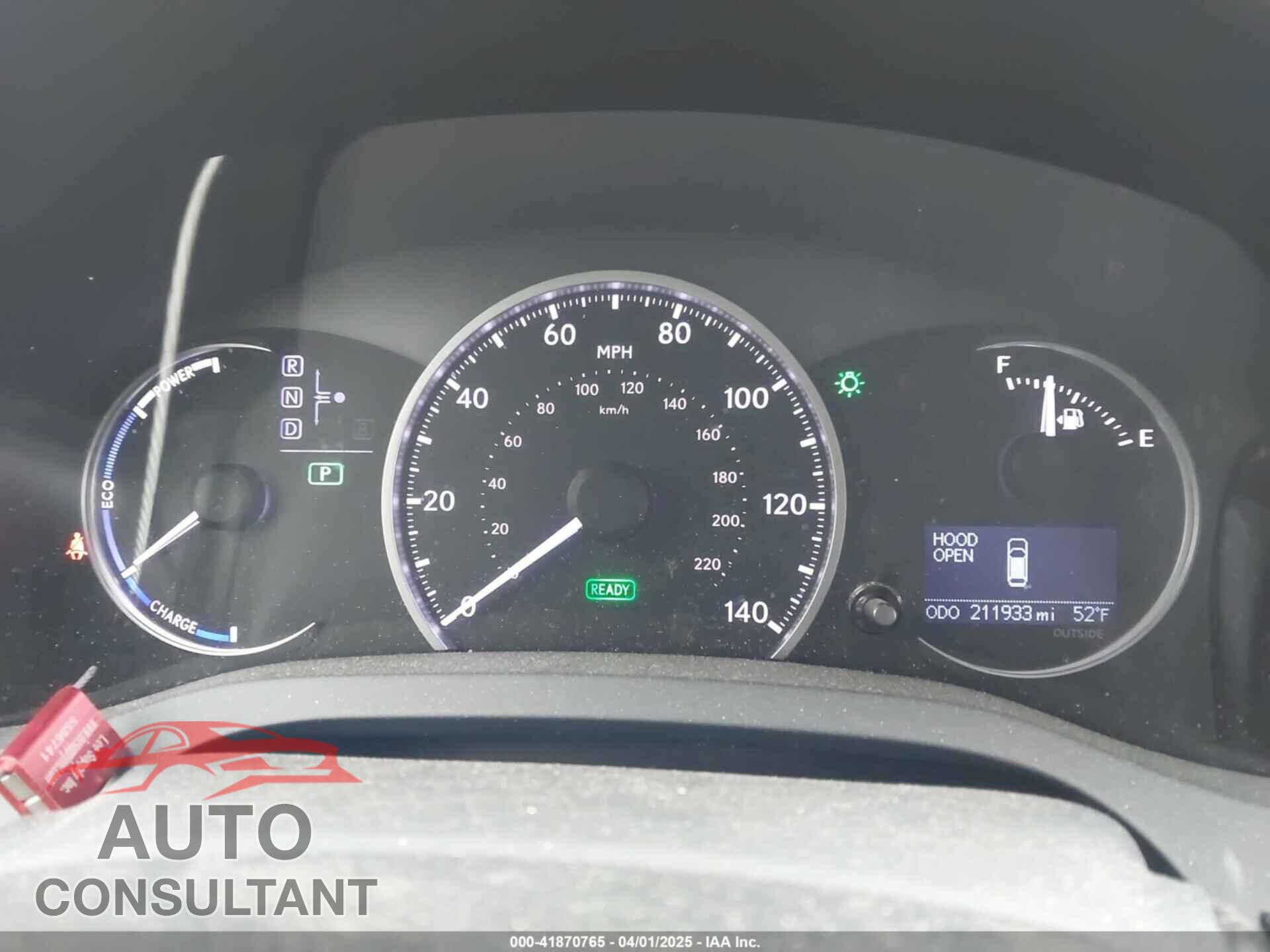 LEXUS CT 200H 2013 - JTHKD5BH1D2132643